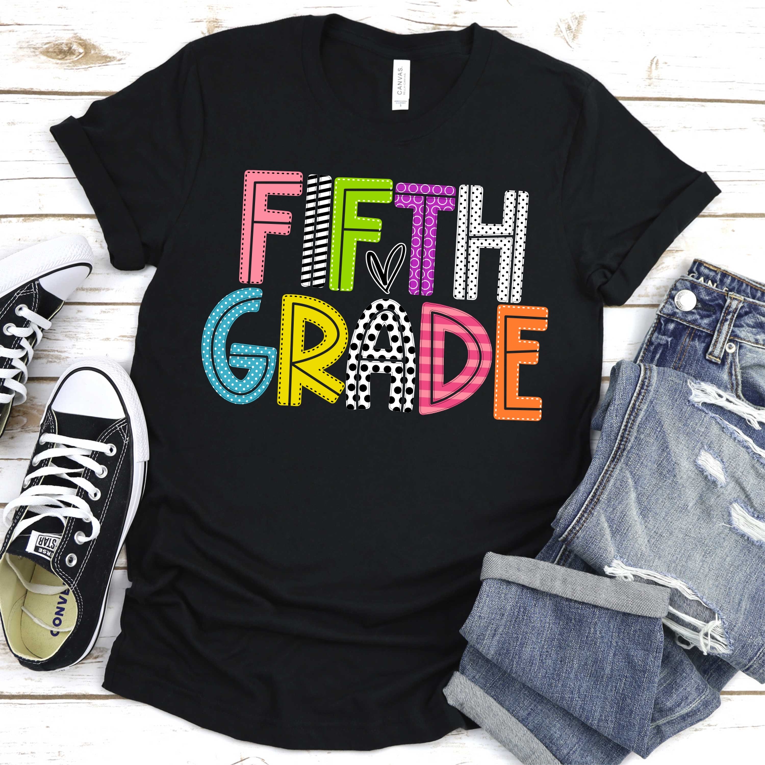 Fifth Grade mixed letters *DTF* Transfer - Image 2