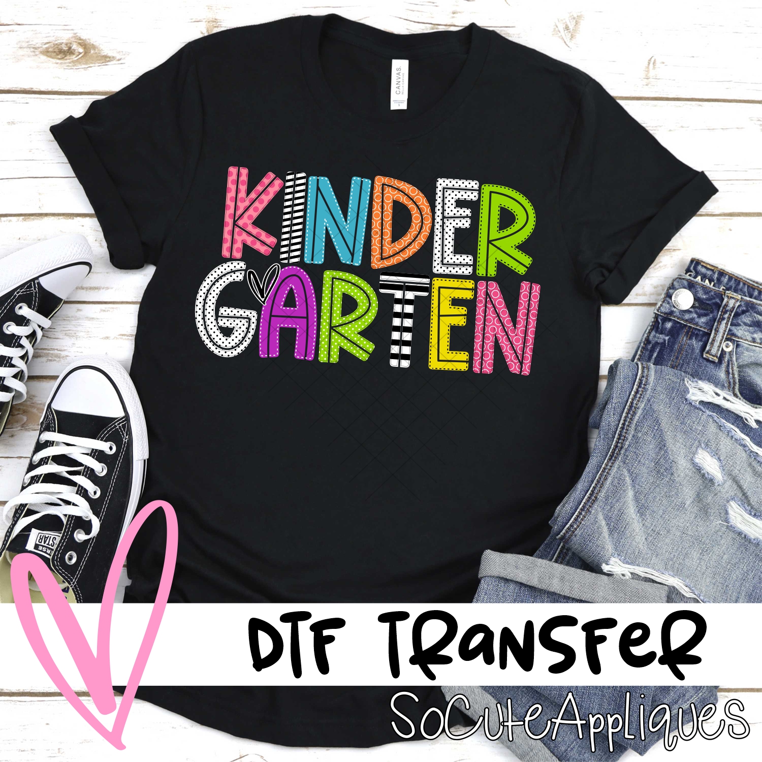 Kindergarten mixed letters *DTF* Transfer