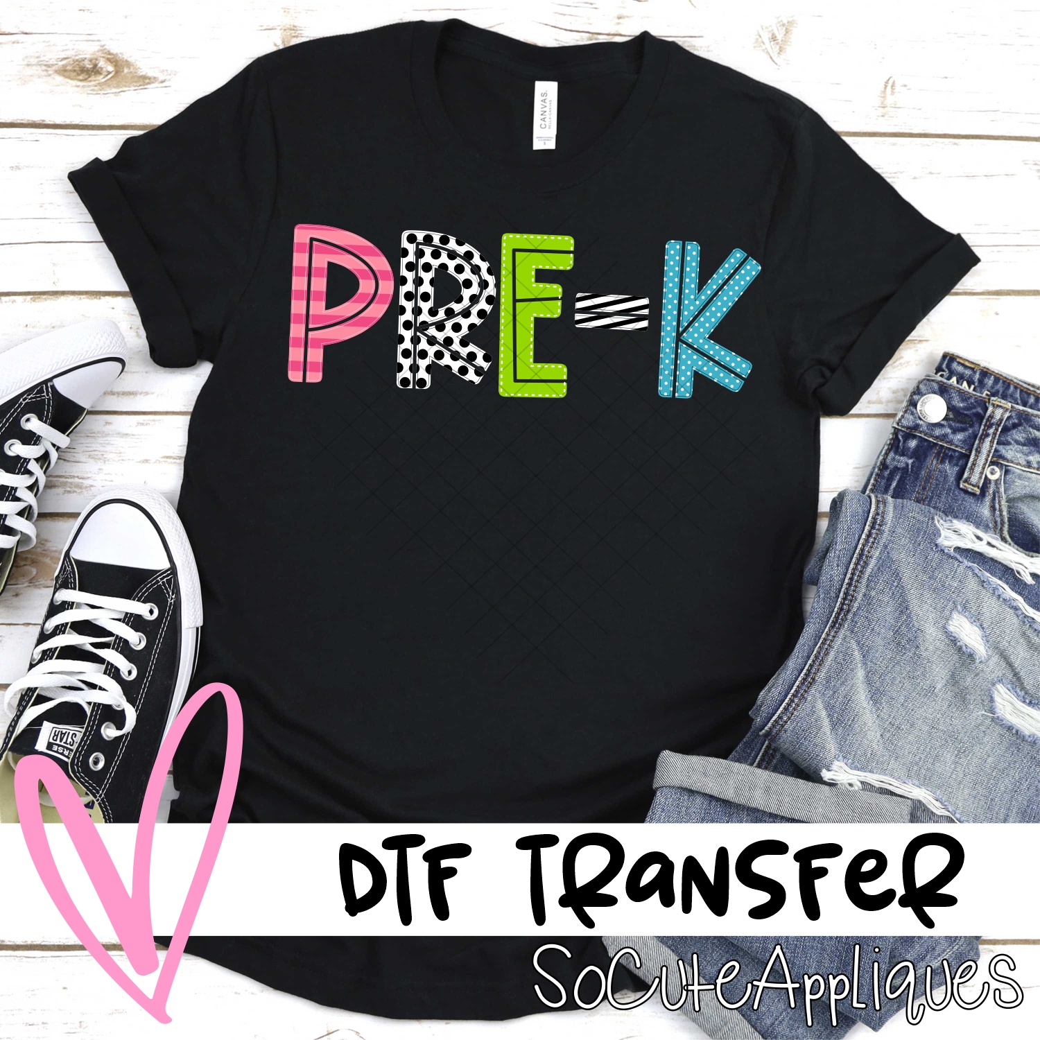Pre K mixed letters *DTF* Transfer
