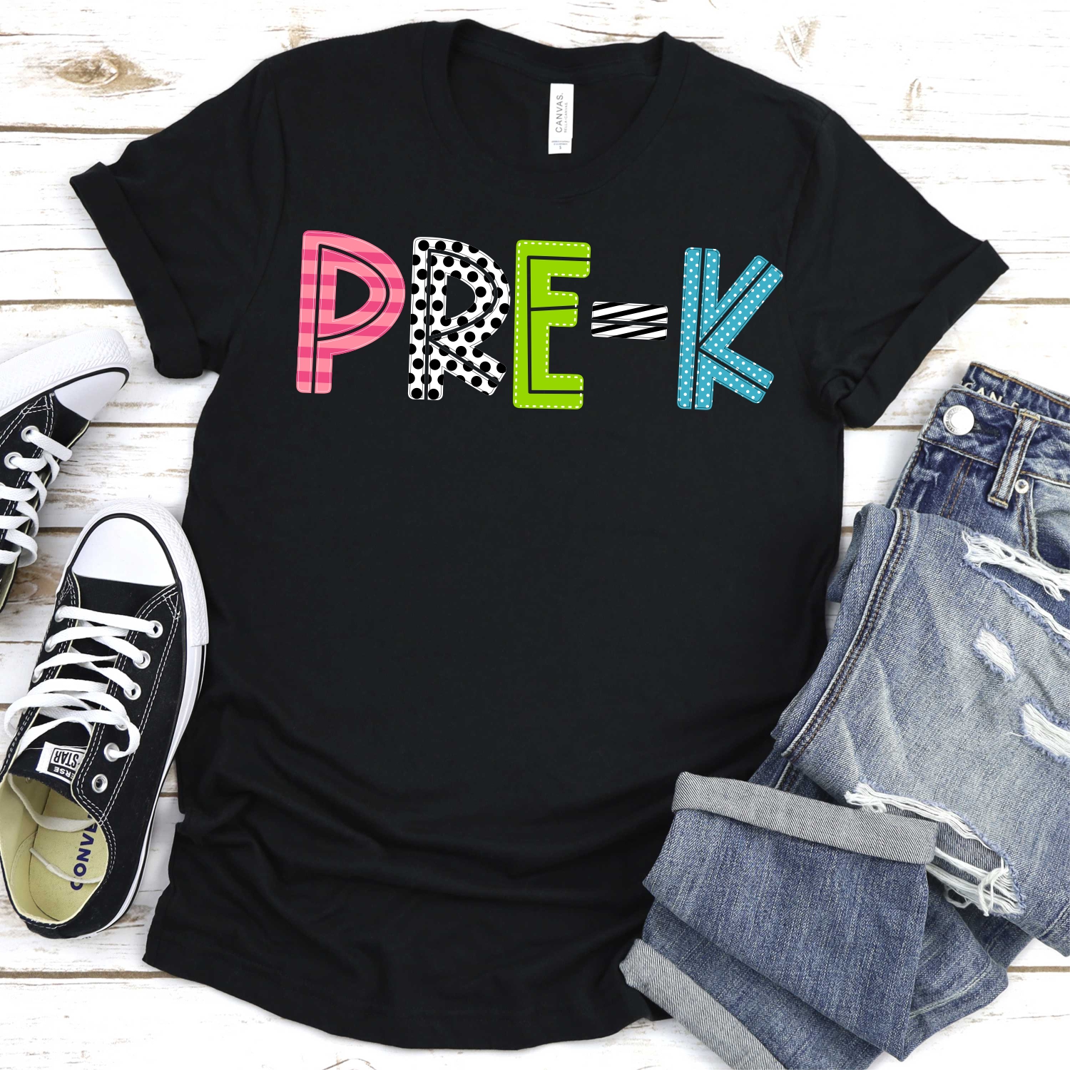 Pre K mixed letters *DTF* Transfer - Image 2