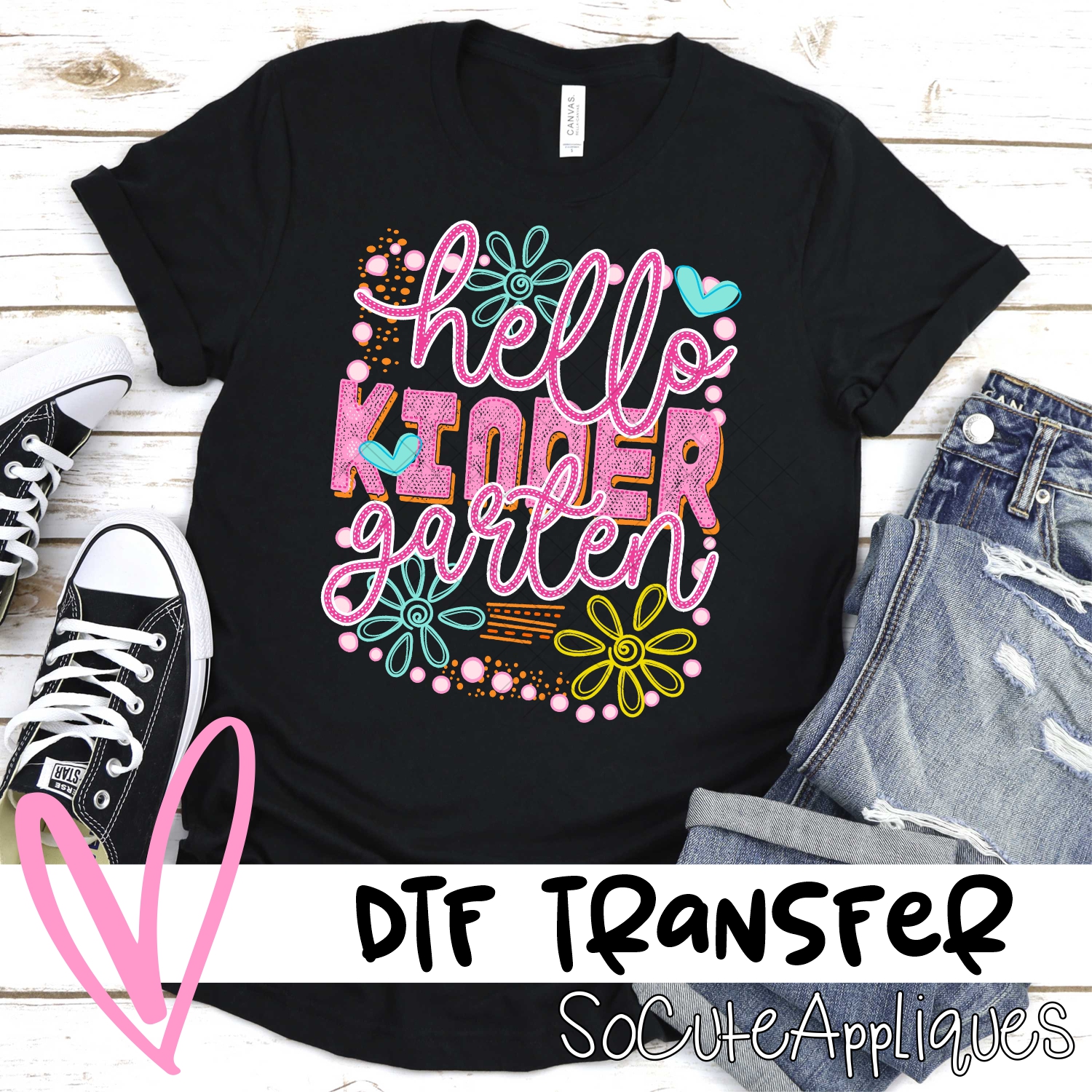 Hello Kindergarten doodles *DTF* Transfer