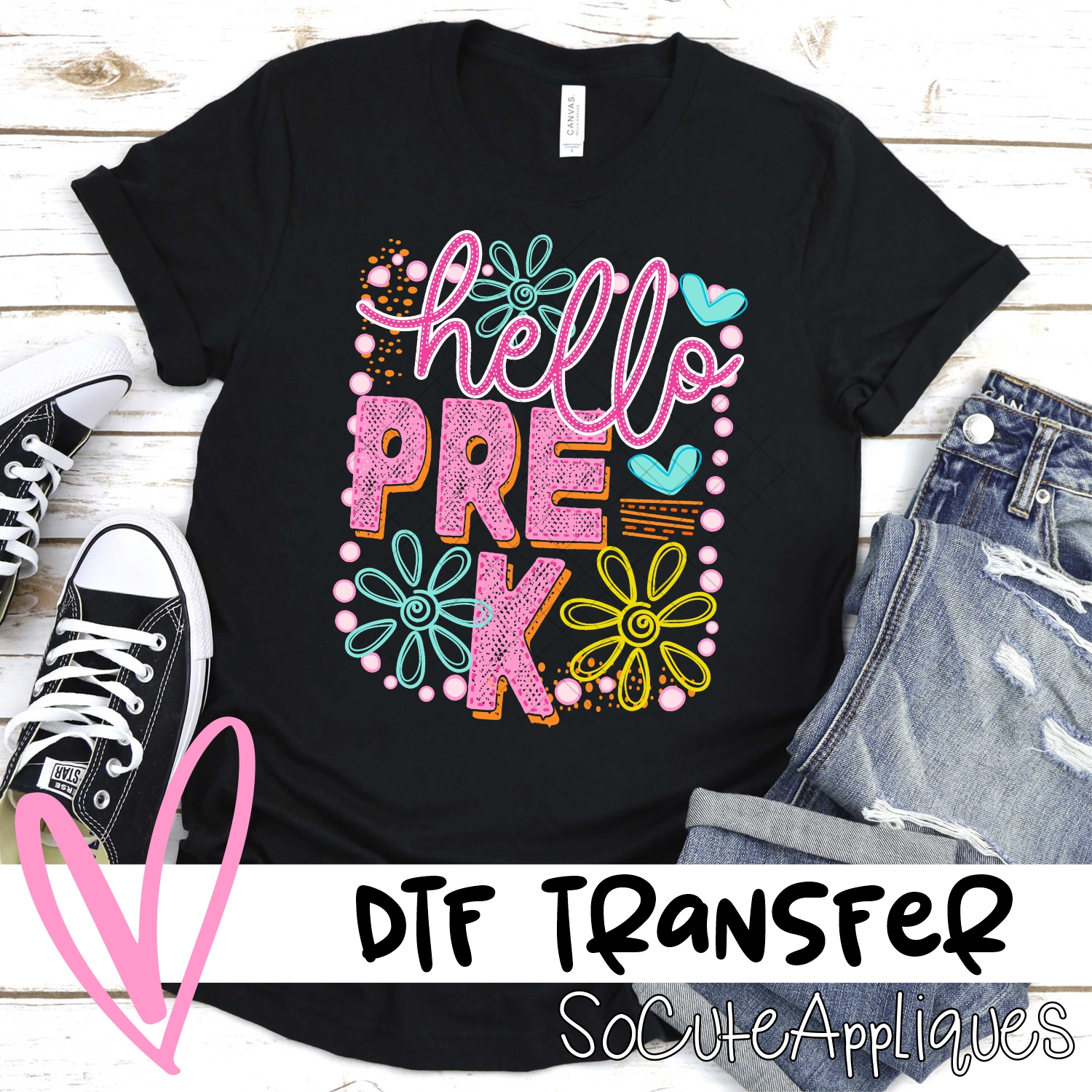 Hello pre K doodles *DTF* Transfer