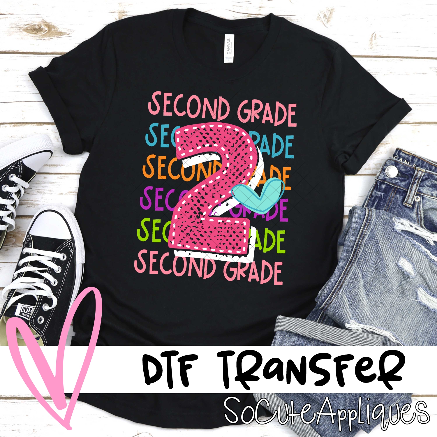 Multi line Second grade *DTF* Transfer