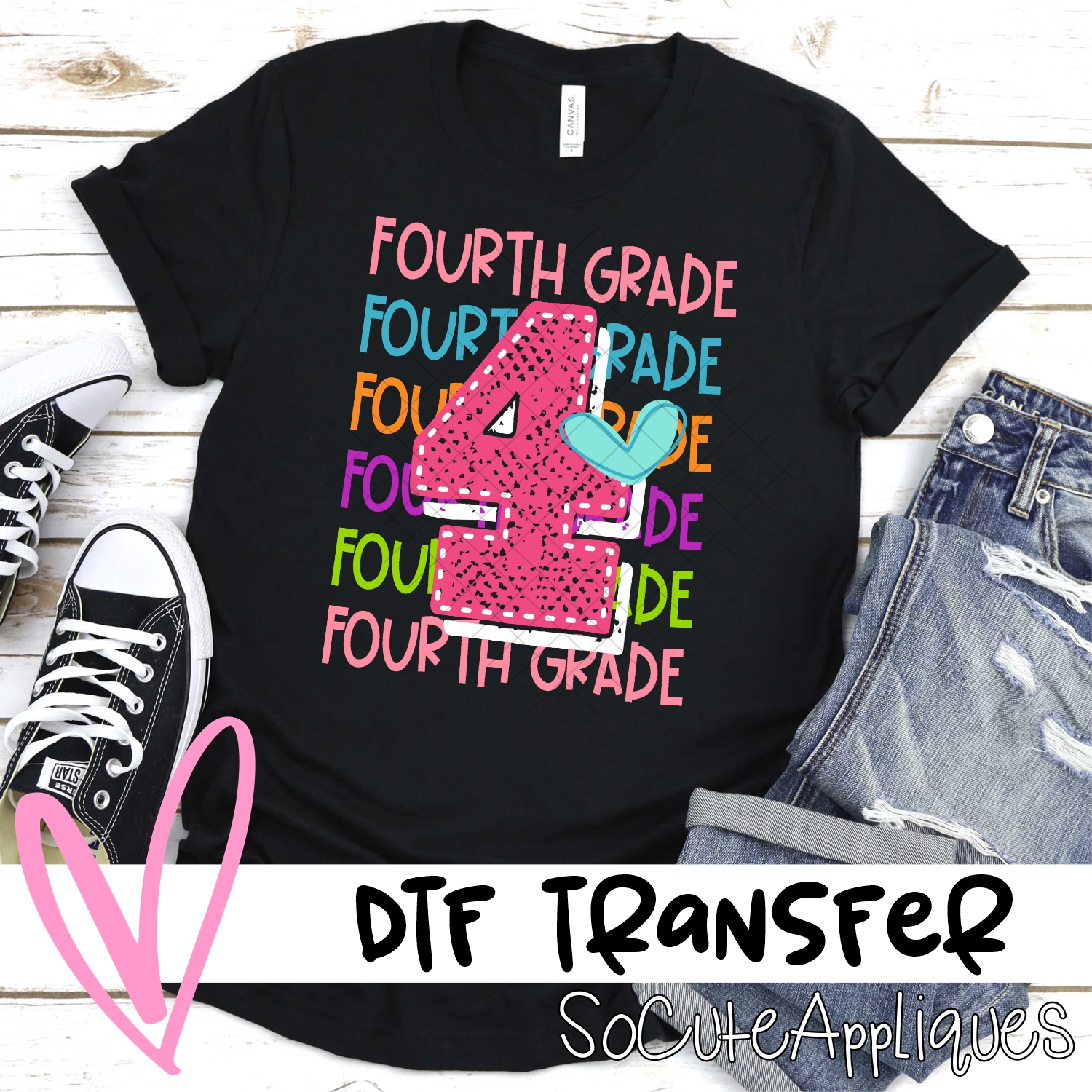 Multi line Fourth grade *DTF* Transfer