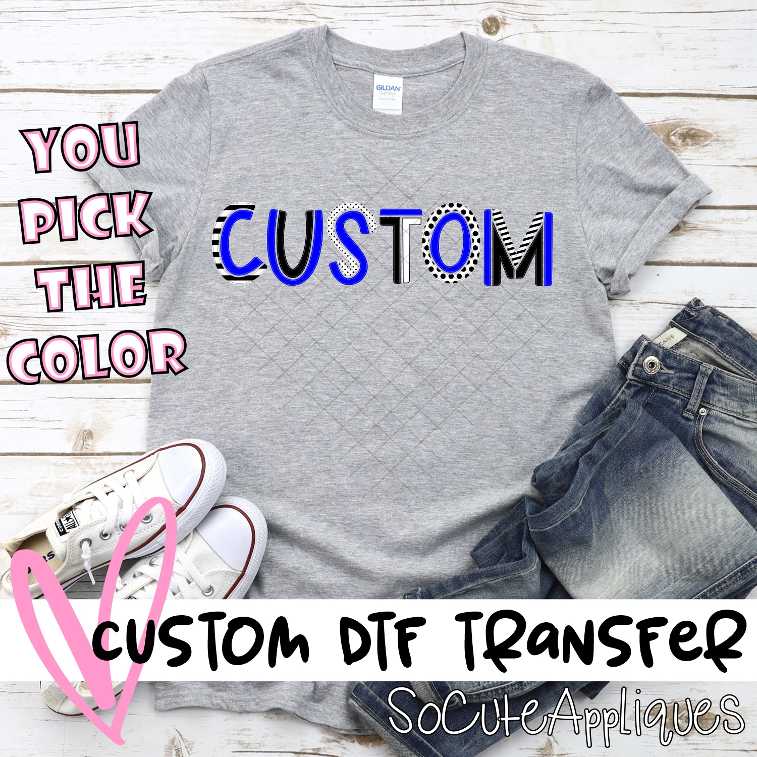 CUSTOM TEAM mixed letters *DTF* Transfer  -SEEME