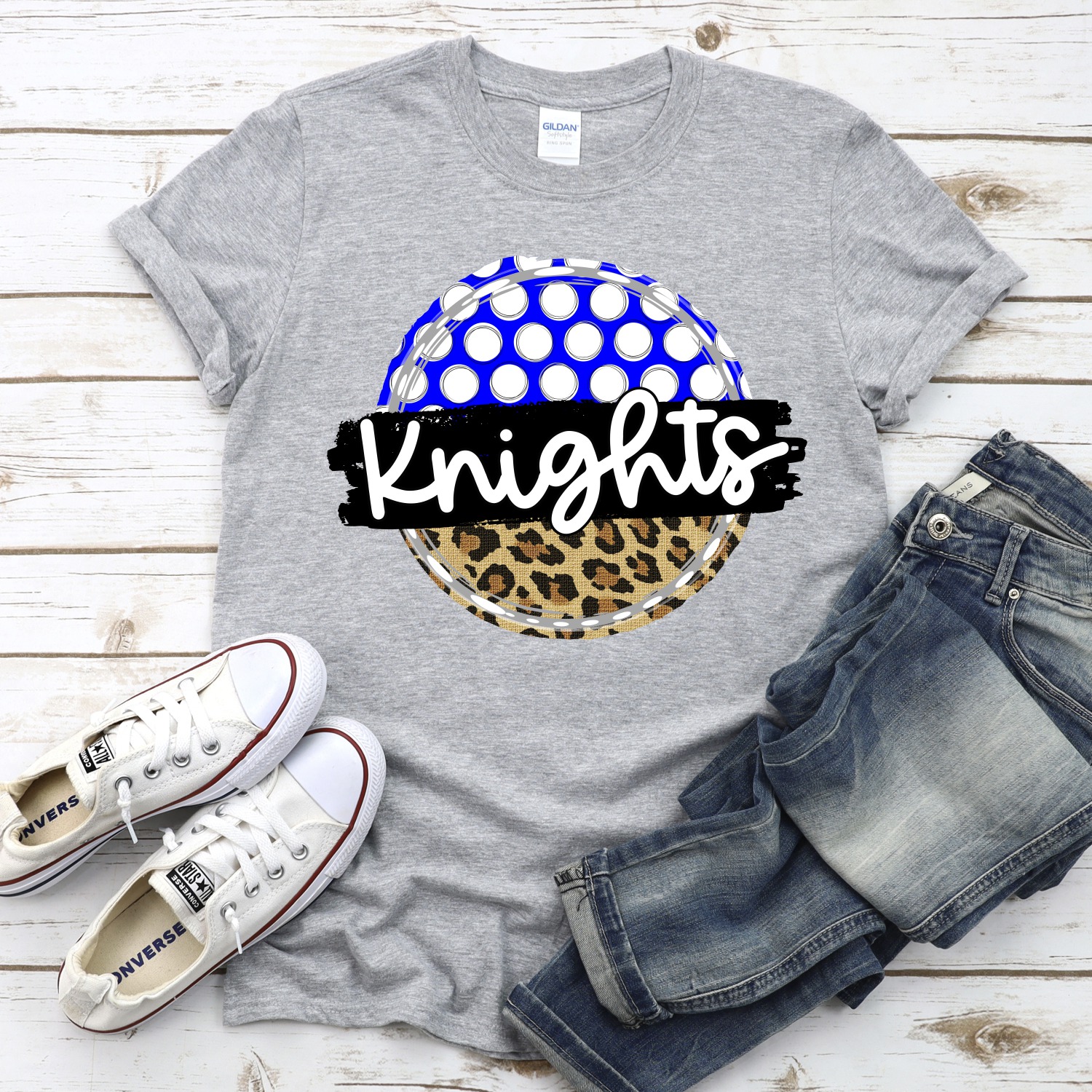 CUSTOM Knights polka dot Leopard circle *DTF* Transfer - Image 2