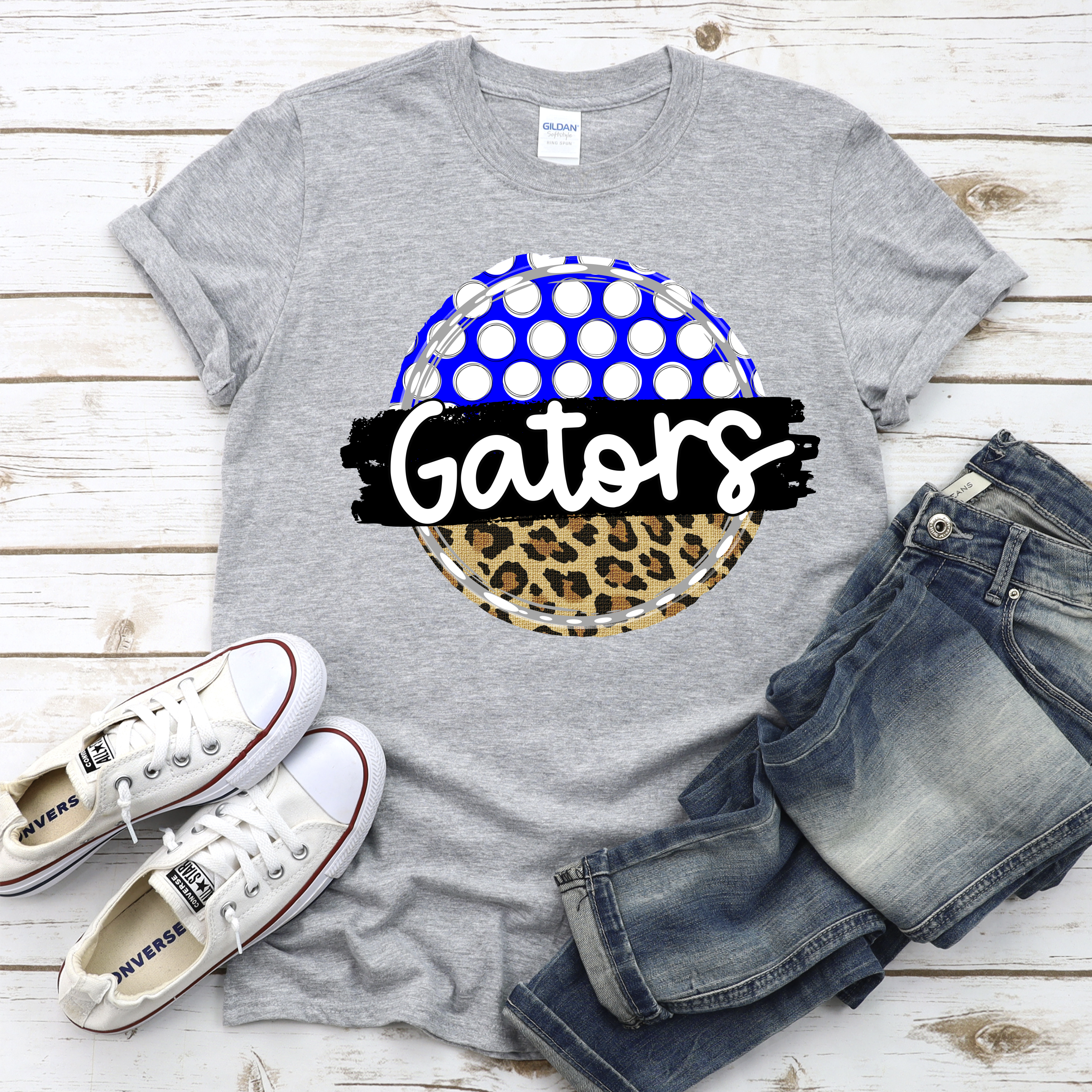CUSTOM Gators polka dot Leopard circle *DTF* Transfer - Image 2
