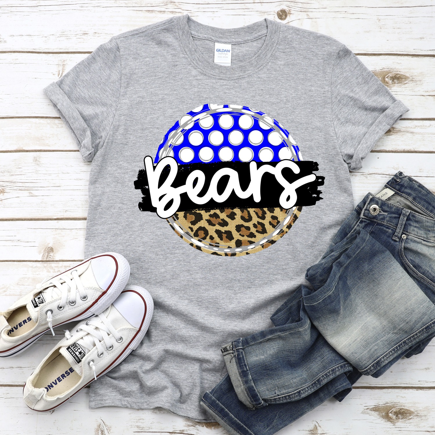 CUSTOM Bears polka dot Leopard circle *DTF* Transfer - Image 2