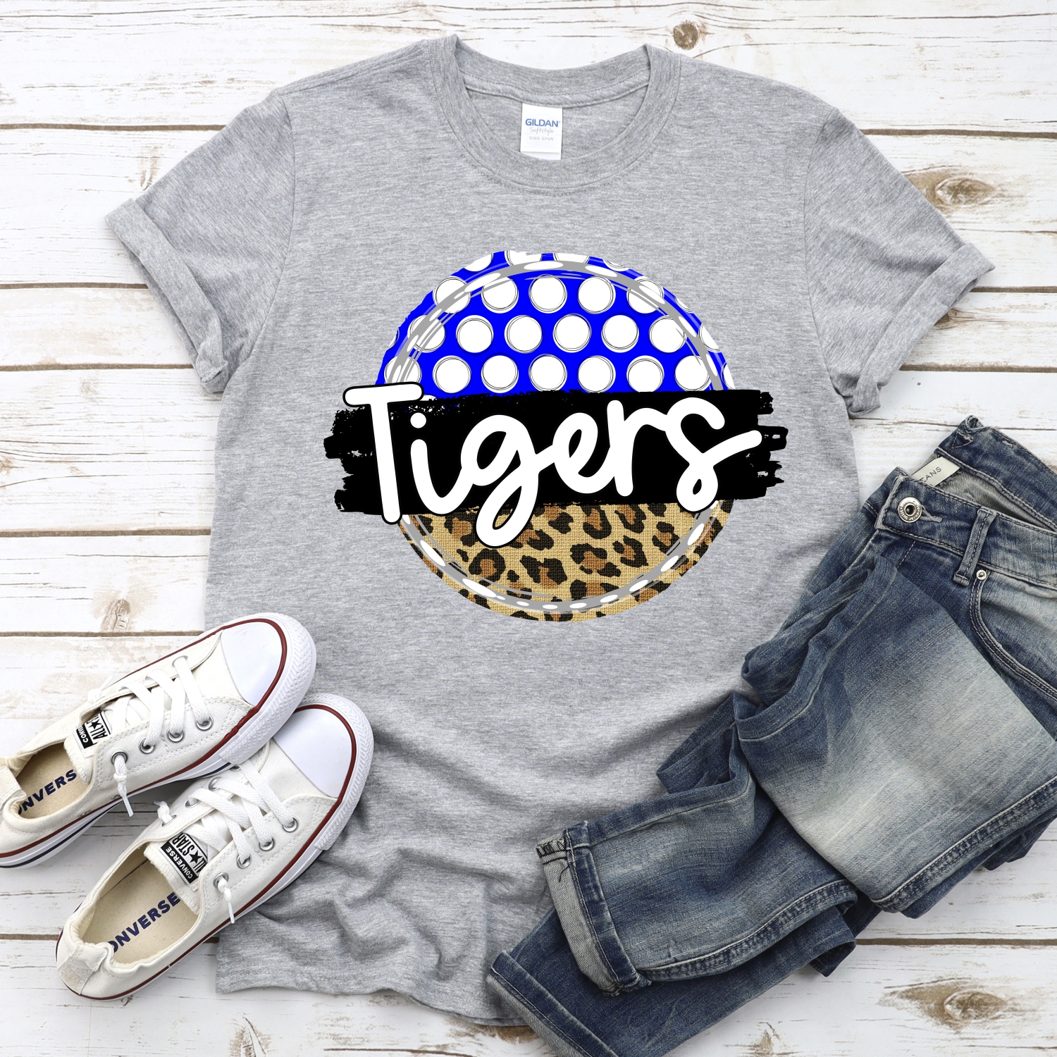 CUSTOM Tigers polka dot Leopard circle *DTF* Transfer - Image 2