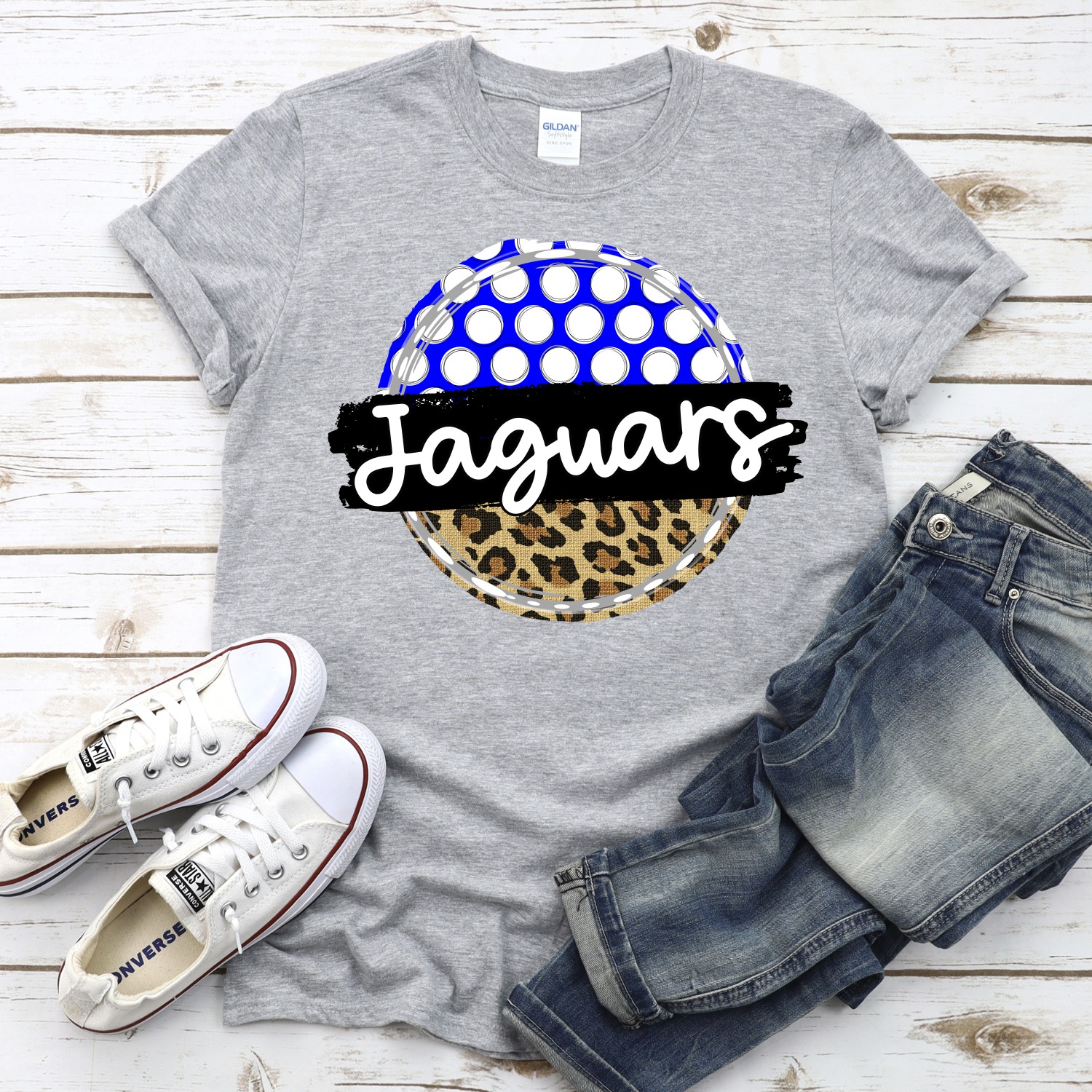 CUSTOM Jaguars polka dot Leopard circle *DTF* Transfer - Image 2