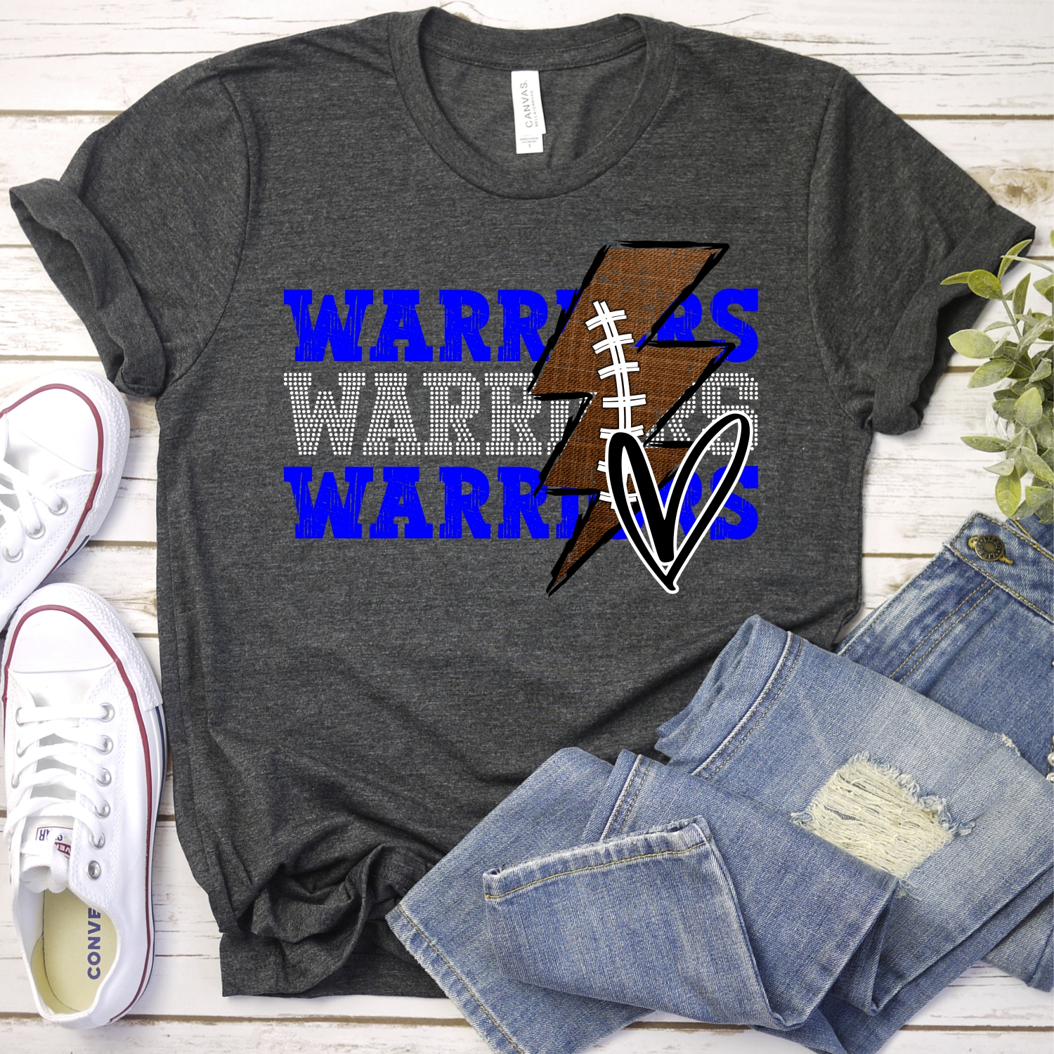 CUSTOM Warriors football lightning bolt *DTF* Transfer - Image 2