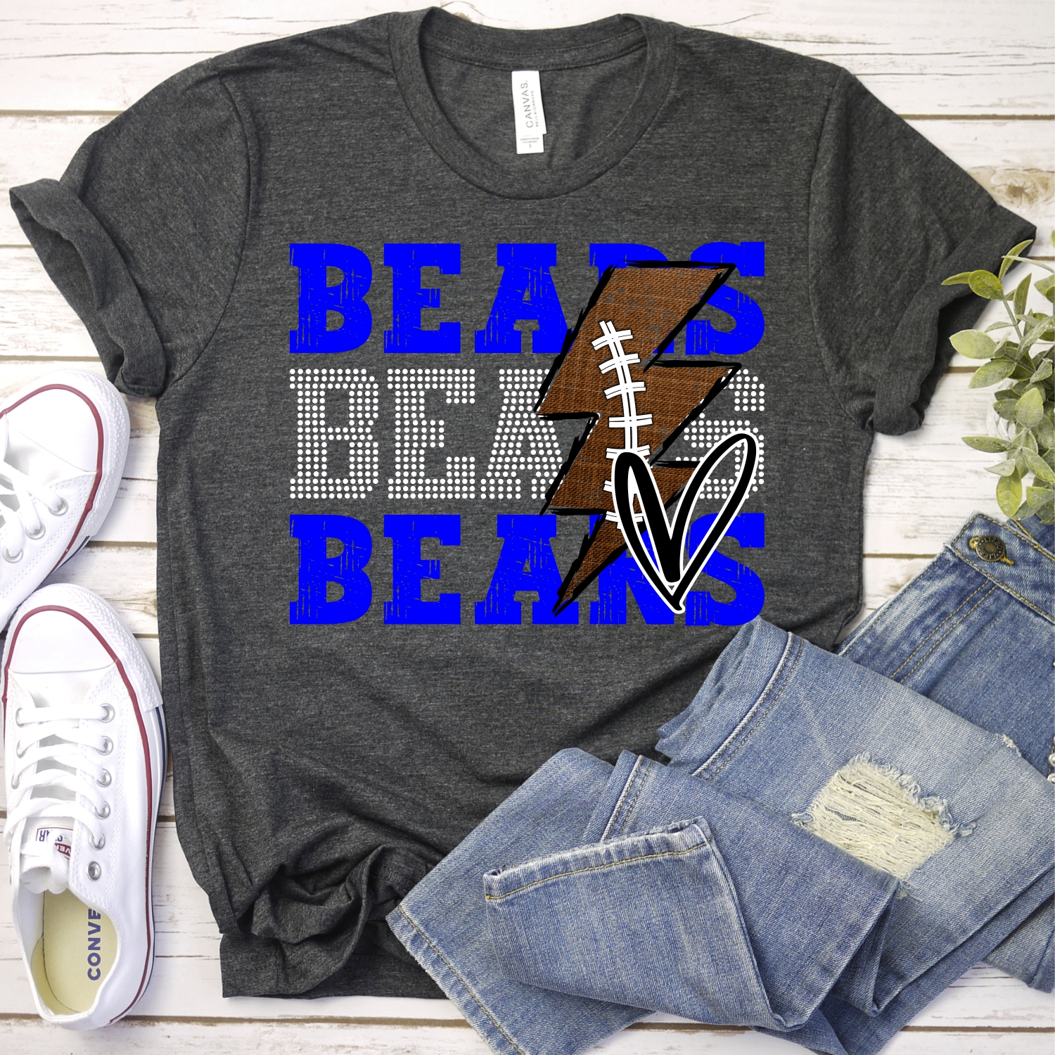CUSTOM Bears football lightning bolt *DTF* Transfer - Image 2