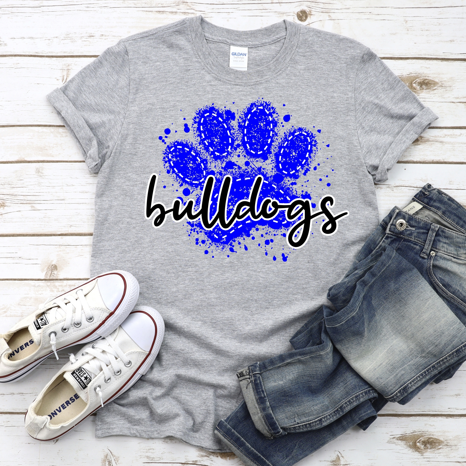 CUSTOM Bulldogs messy paw script *DTF* Transfer - Image 2