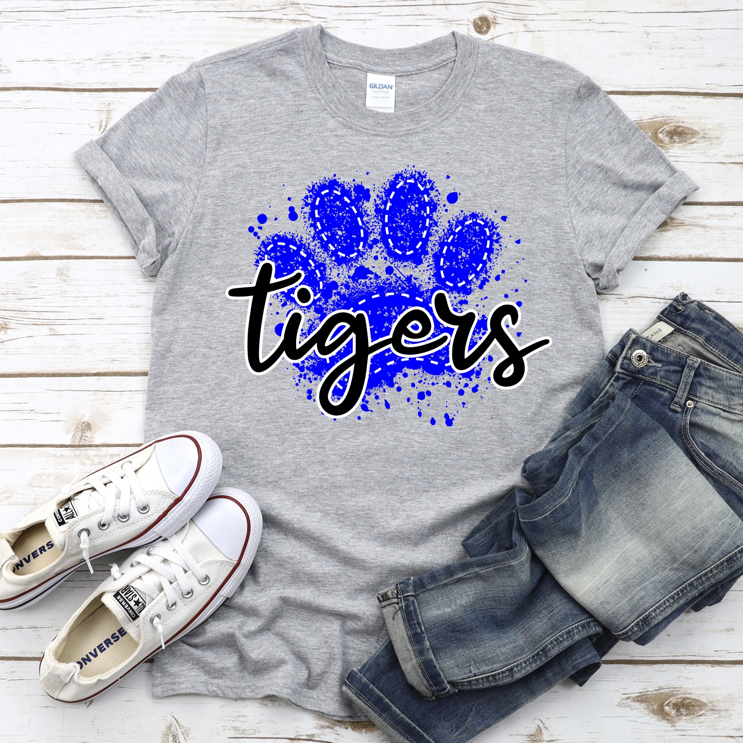 CUSTOM Tigers messy paw script *DTF* Transfer - Image 2