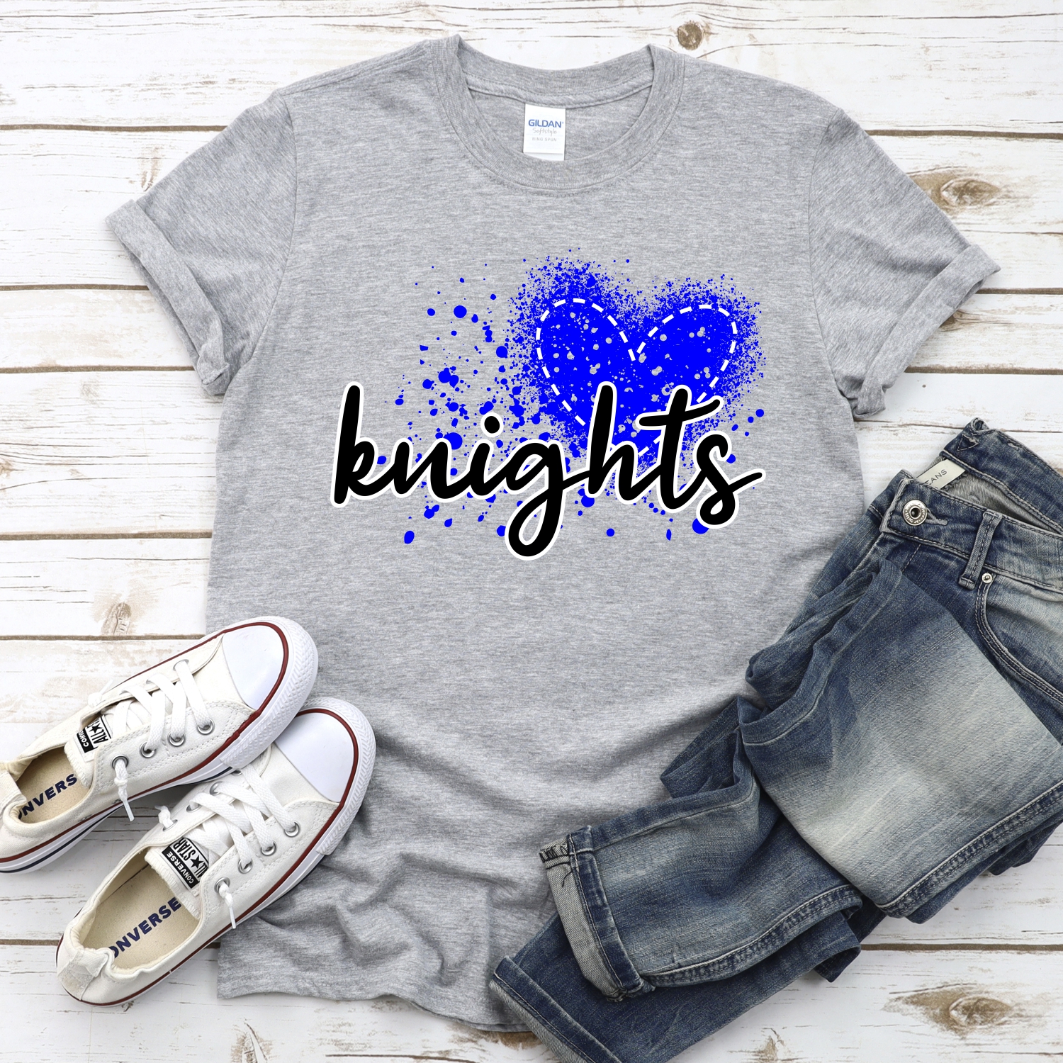 CUSTOM Knights messy heart *DTF* Transfer - Image 2