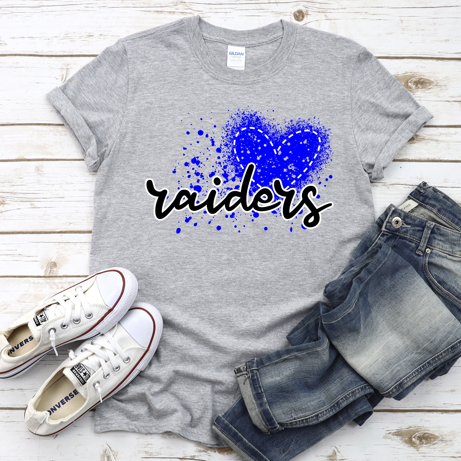 CUSTOM Raiders messy heart *DTF* Transfer - Image 2