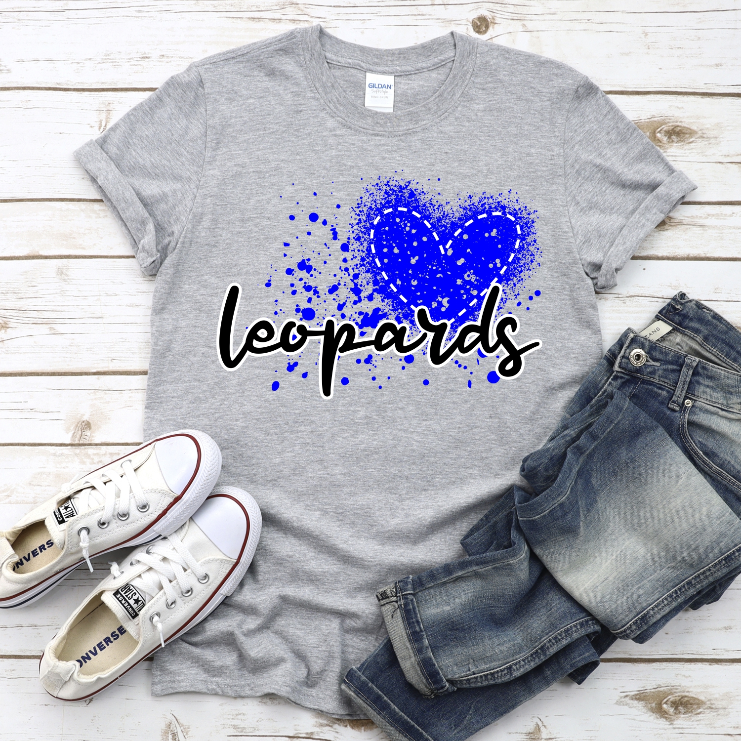 CUSTOM Leopards messy heart *DTF* Transfer - Image 2