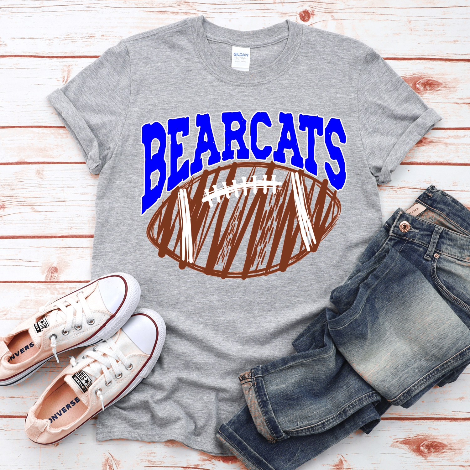 CUSTOM Bearcats scribble football *DTF* Transfer - Image 2