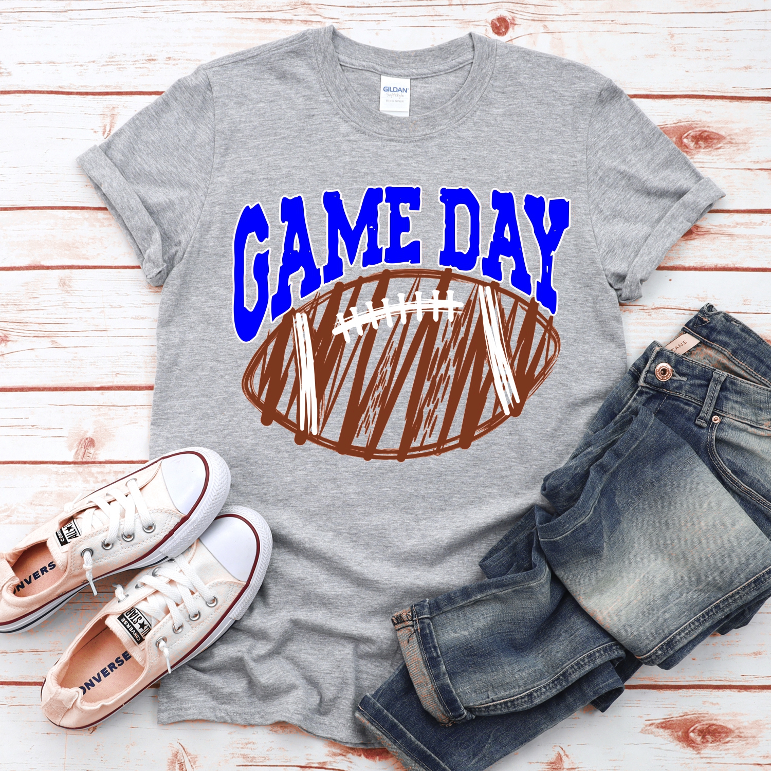 CUSTOM Game Day scribble football *DTF* Transfer - Image 2