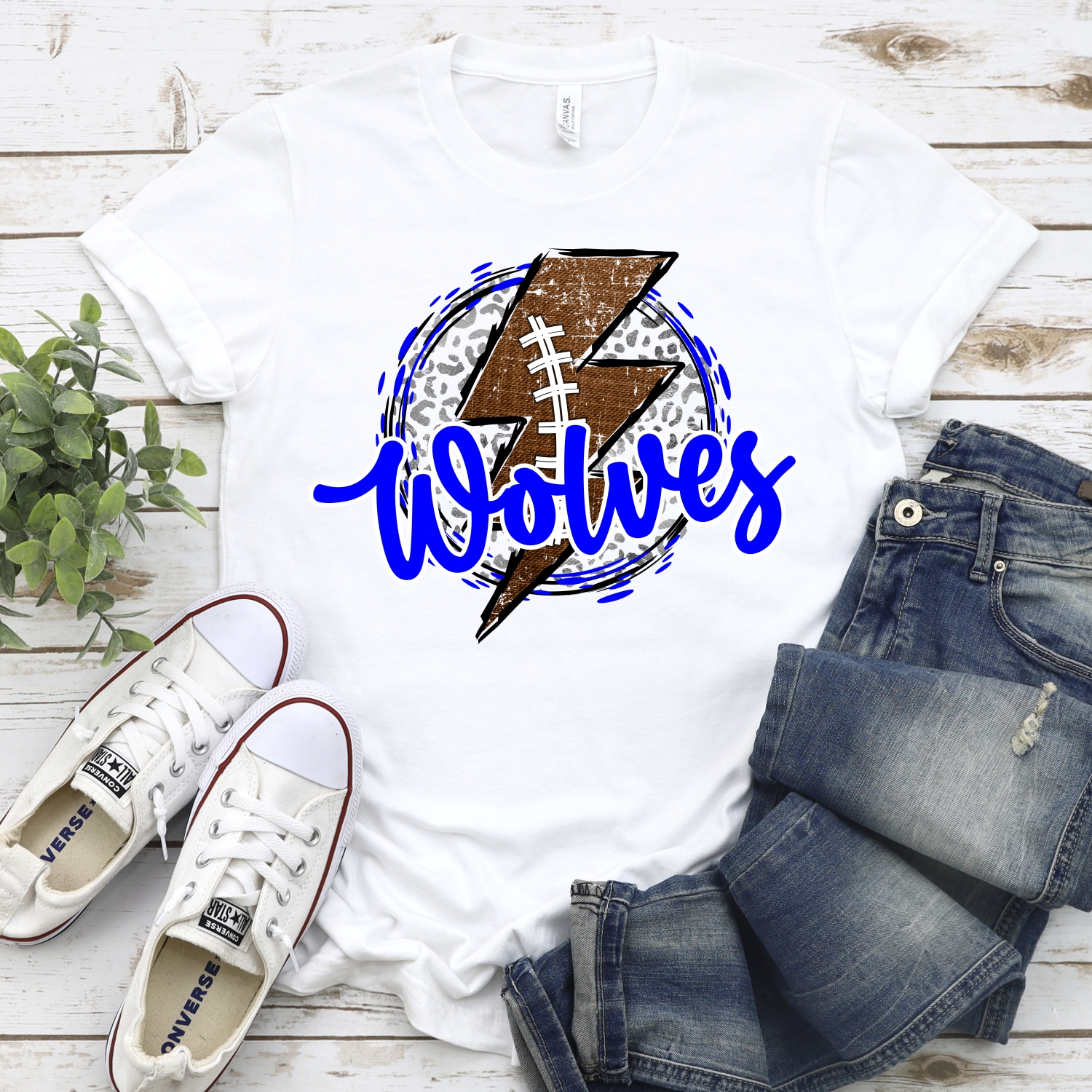 CUSTOM Wolves football bolt on leopard *DTF* Transfer - Image 2