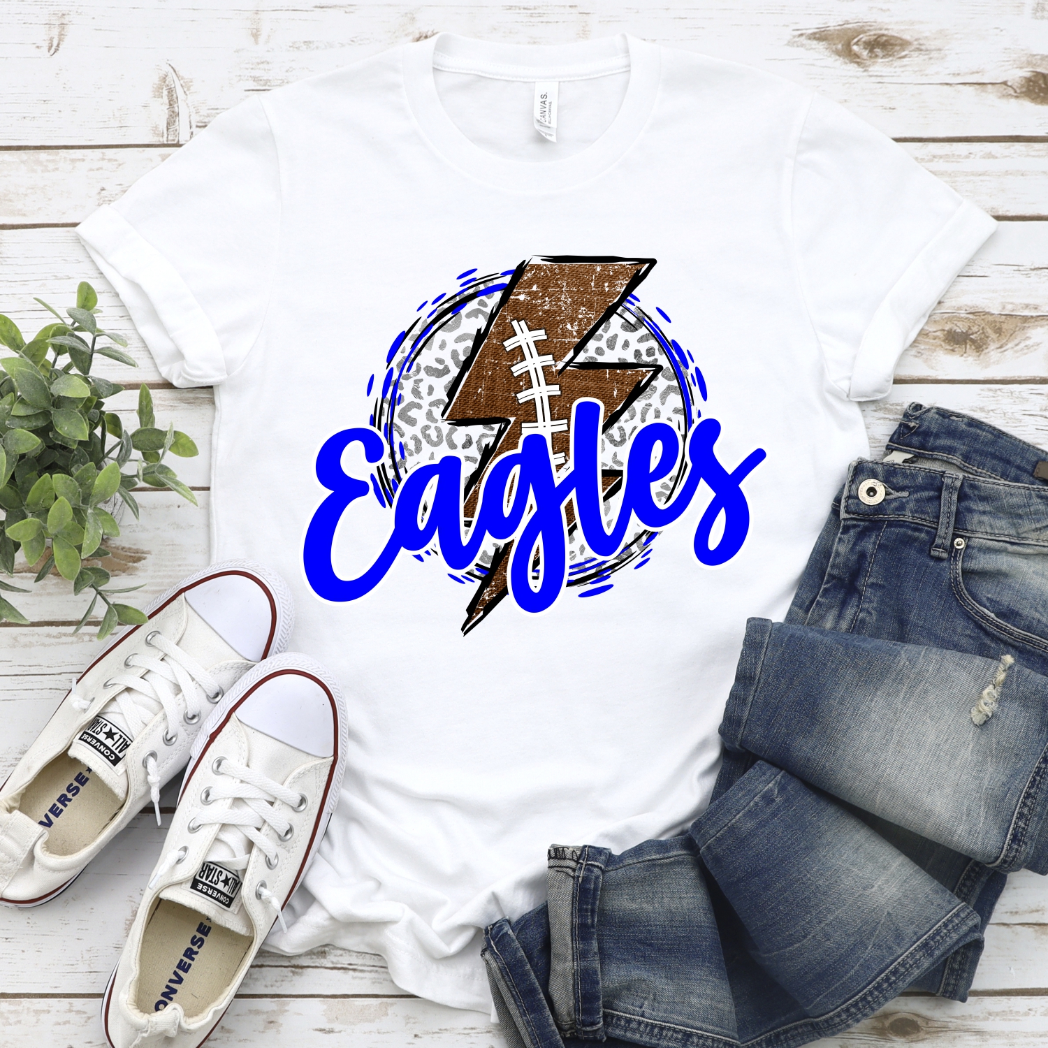 CUSTOM Eagles football bolt on leopard *DTF* Transfer - Image 2