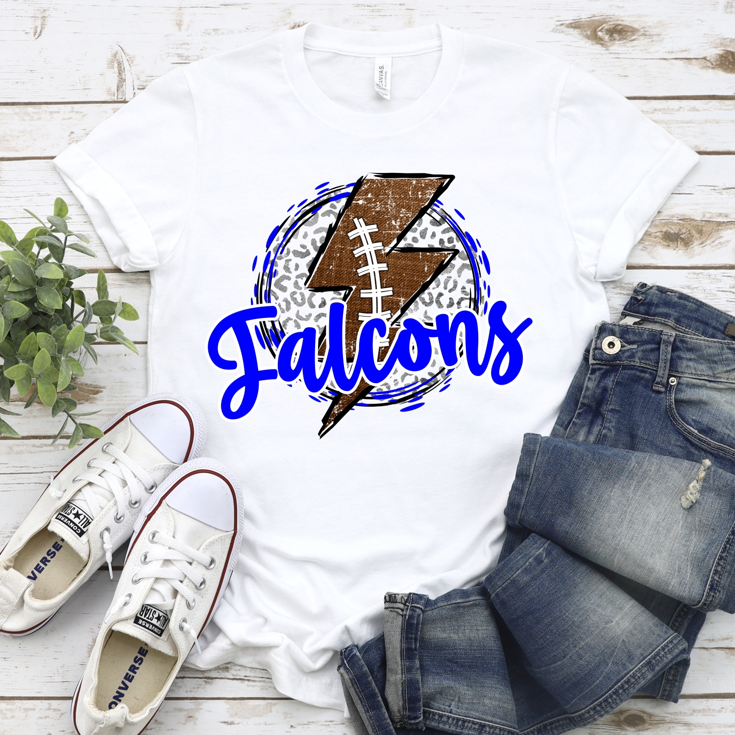 CUSTOM Falcons football bolt on leopard *DTF* Transfer - Image 2