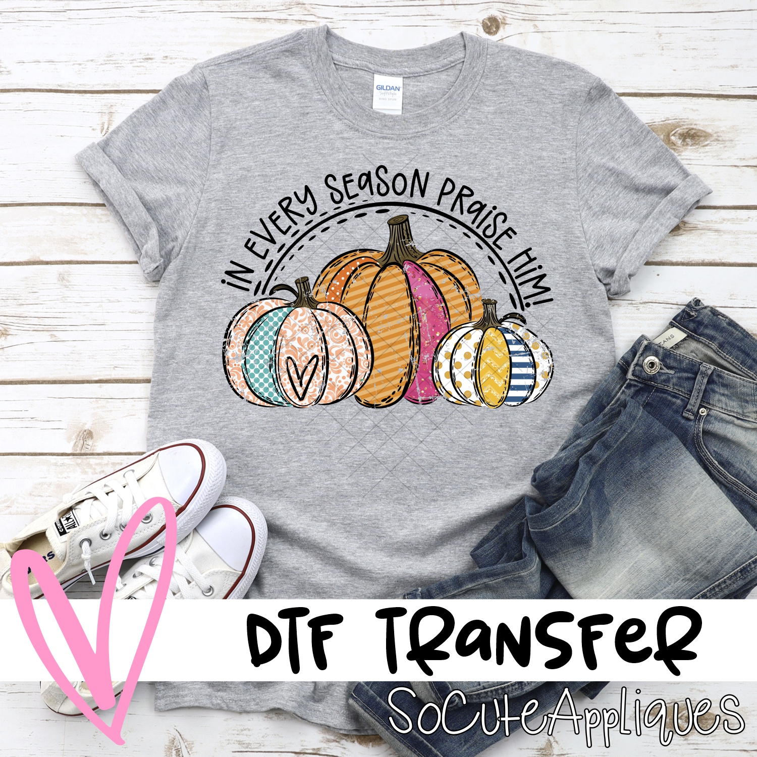 In every season praise him pumpkin trio MIXED *DTF* Transfer