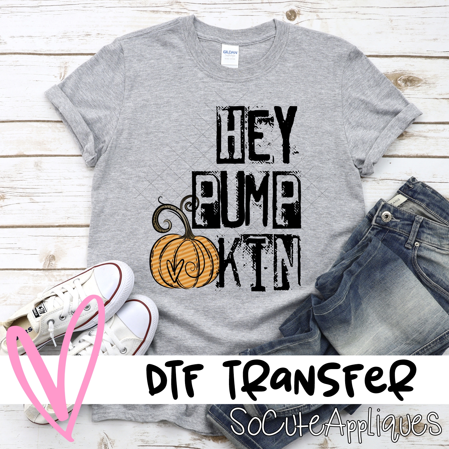 Hey Pumpkin stacked *DTF* Transfer