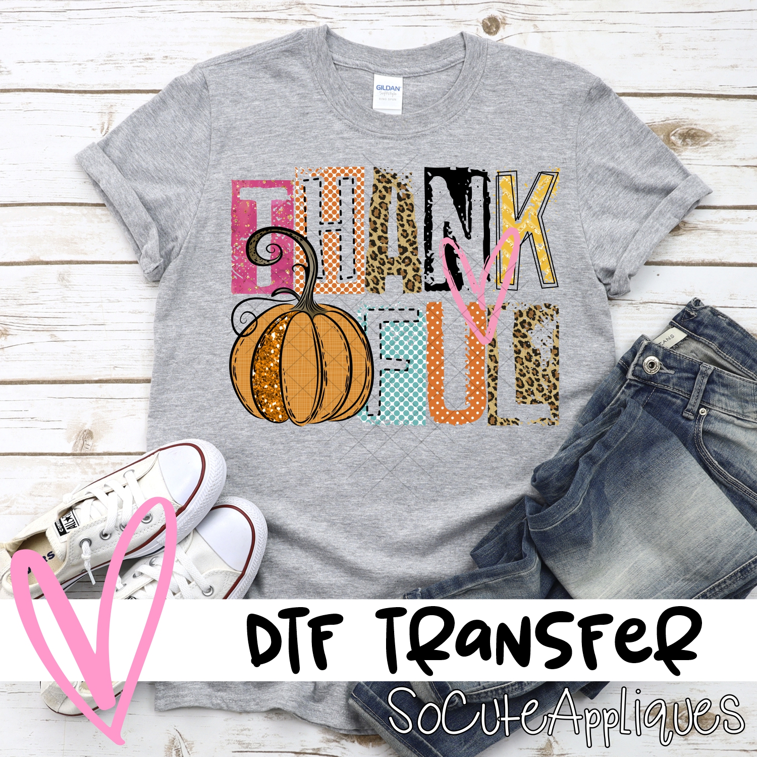 Thankful mixed letters *DTF* Transfer