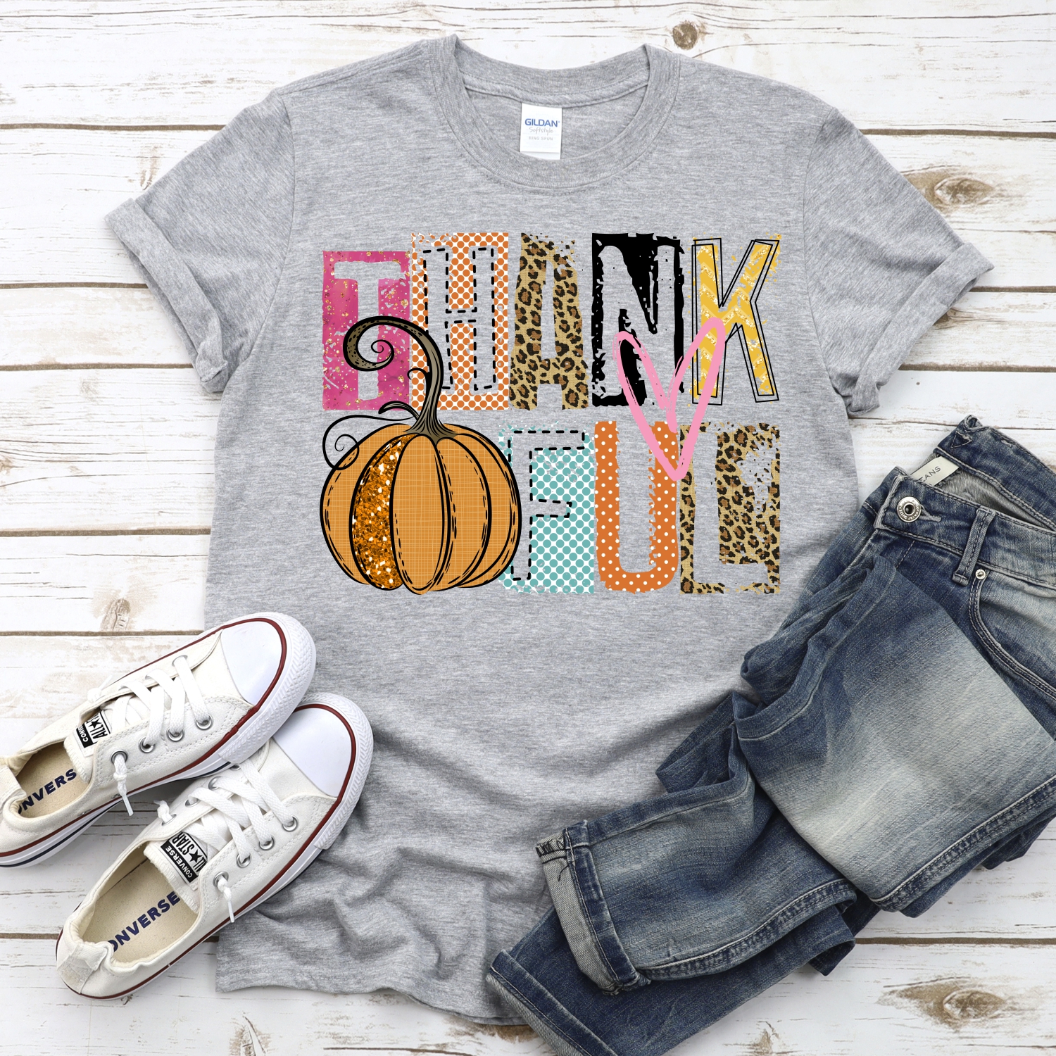 Thankful mixed letters *DTF* Transfer - Image 2