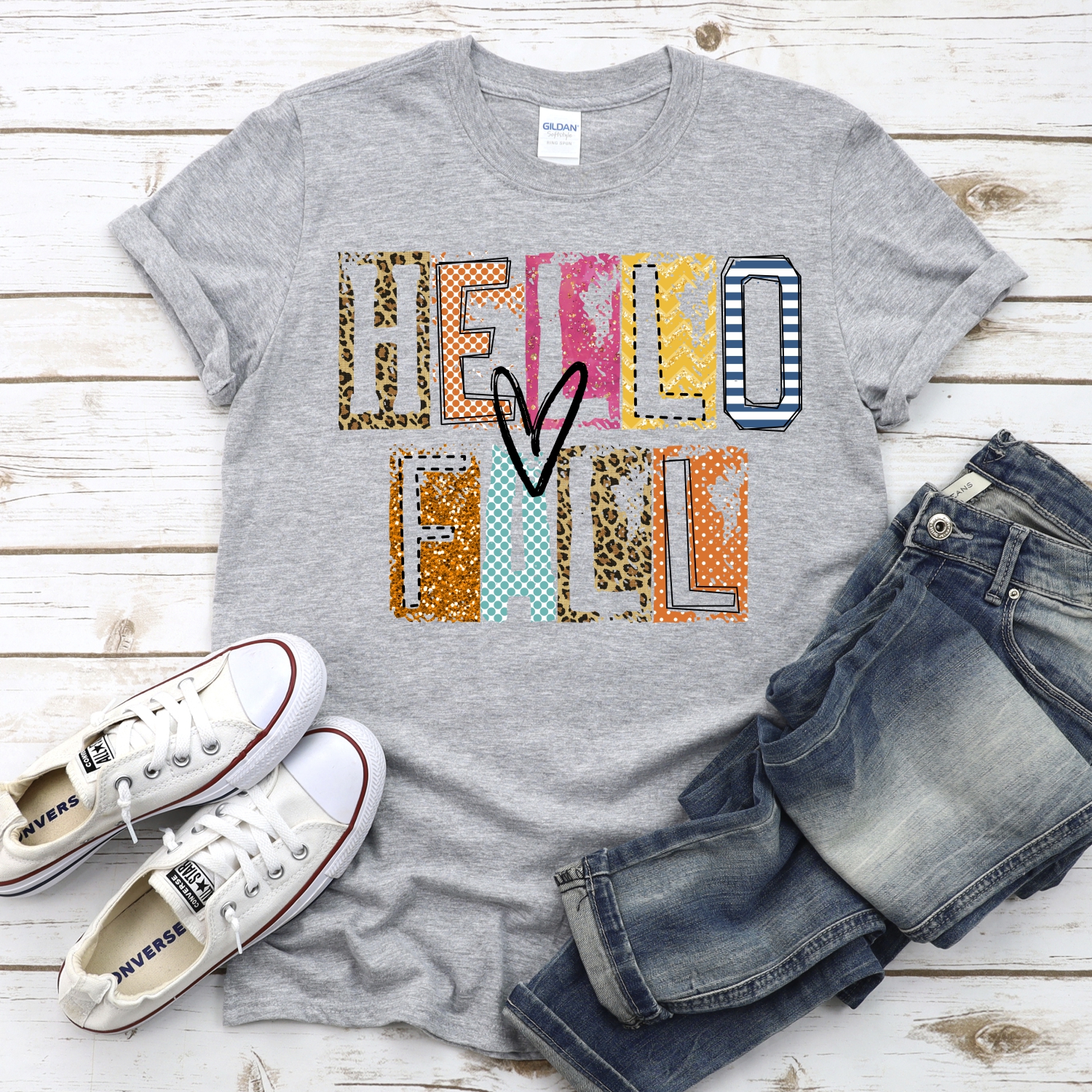 Hello Fall mixed letters *DTF* Transfer - Image 2