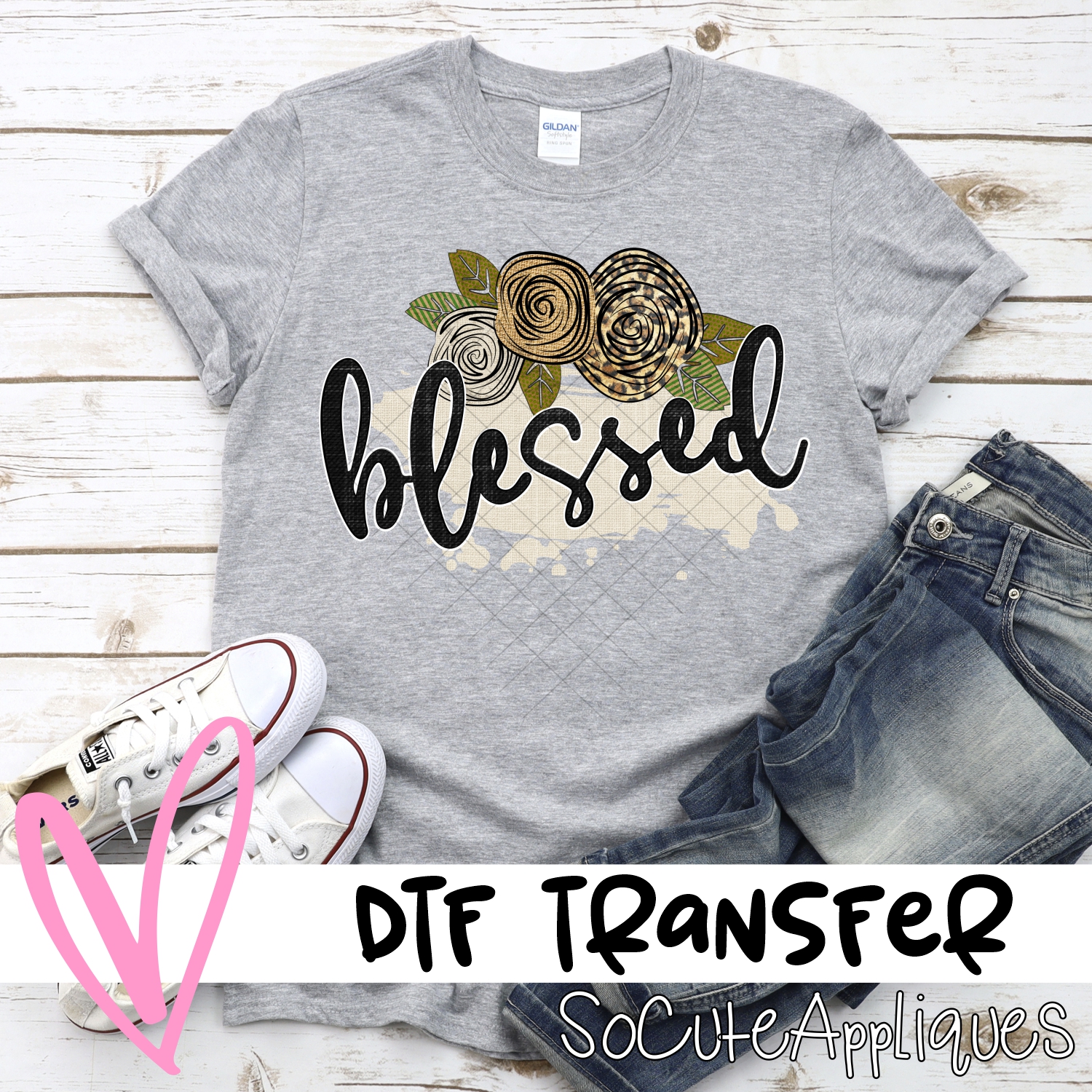 Blessed on linen *DTF* Transfer