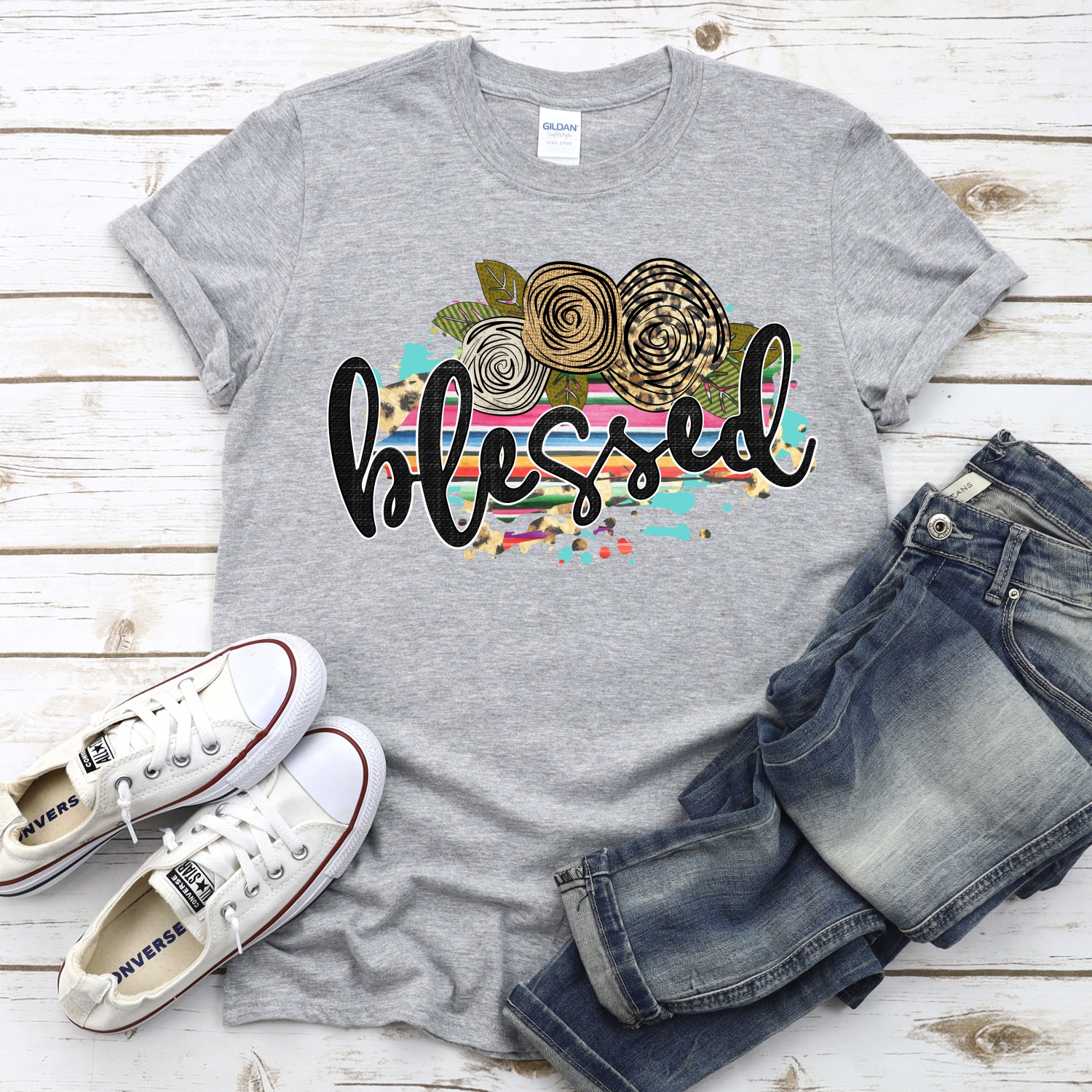 Blessed on serape *DTF* Transfer - Image 2