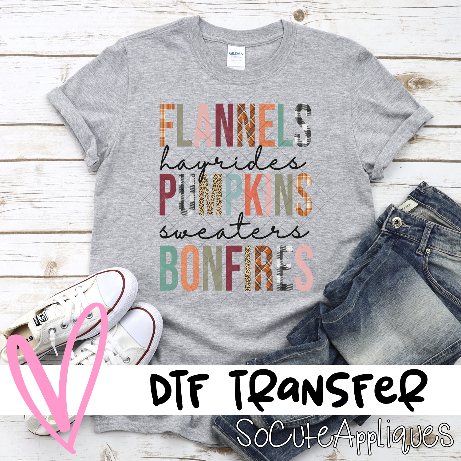 Flannel Boots & Bonfires DTF
