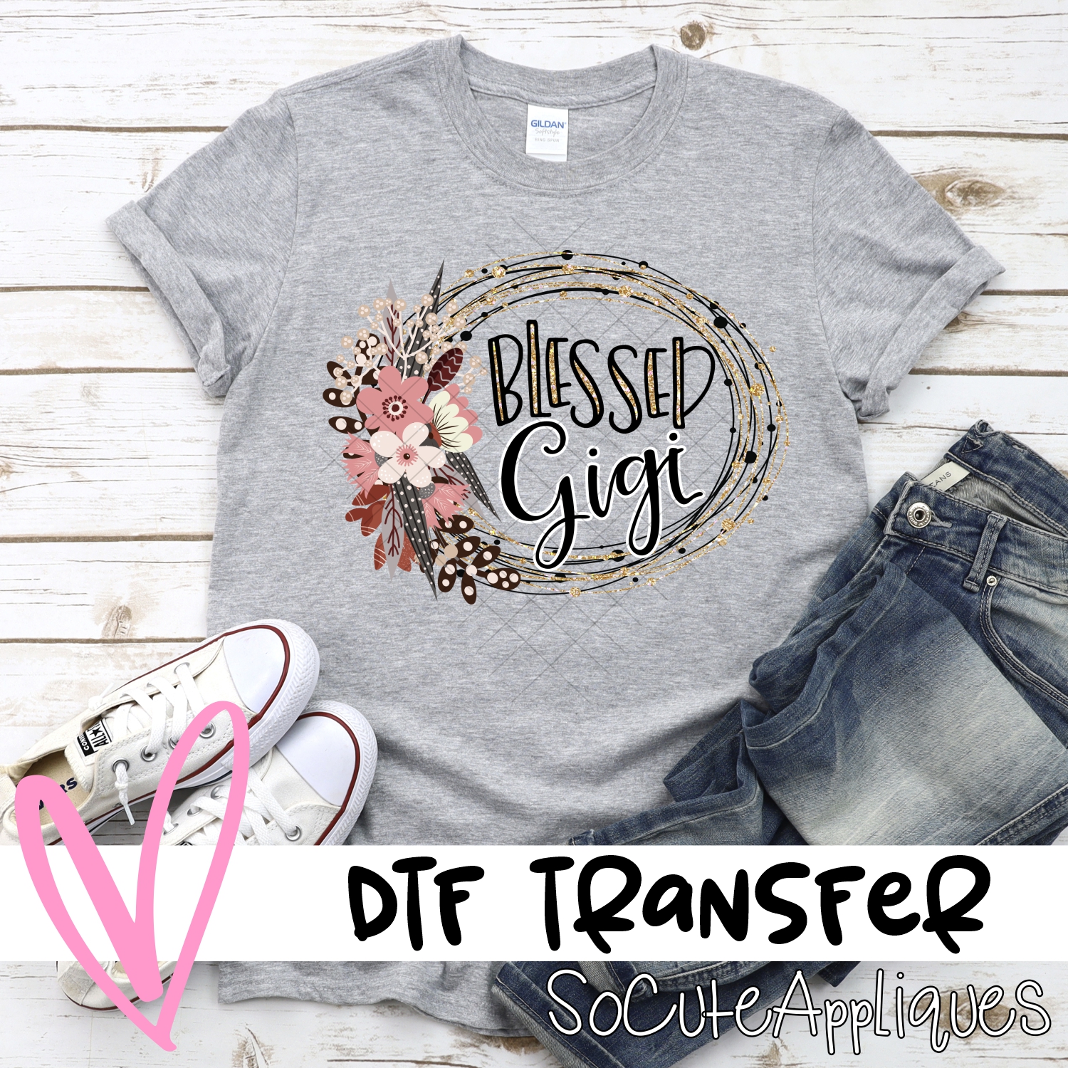 Blessed gigi wreath *DTF* Transfer