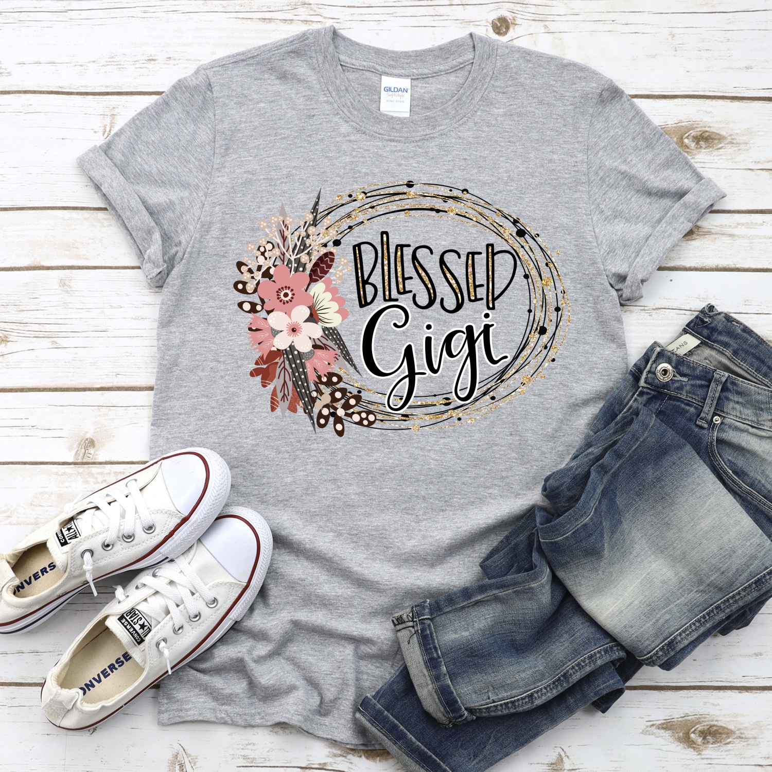 Blessed gigi wreath *DTF* Transfer - Image 2