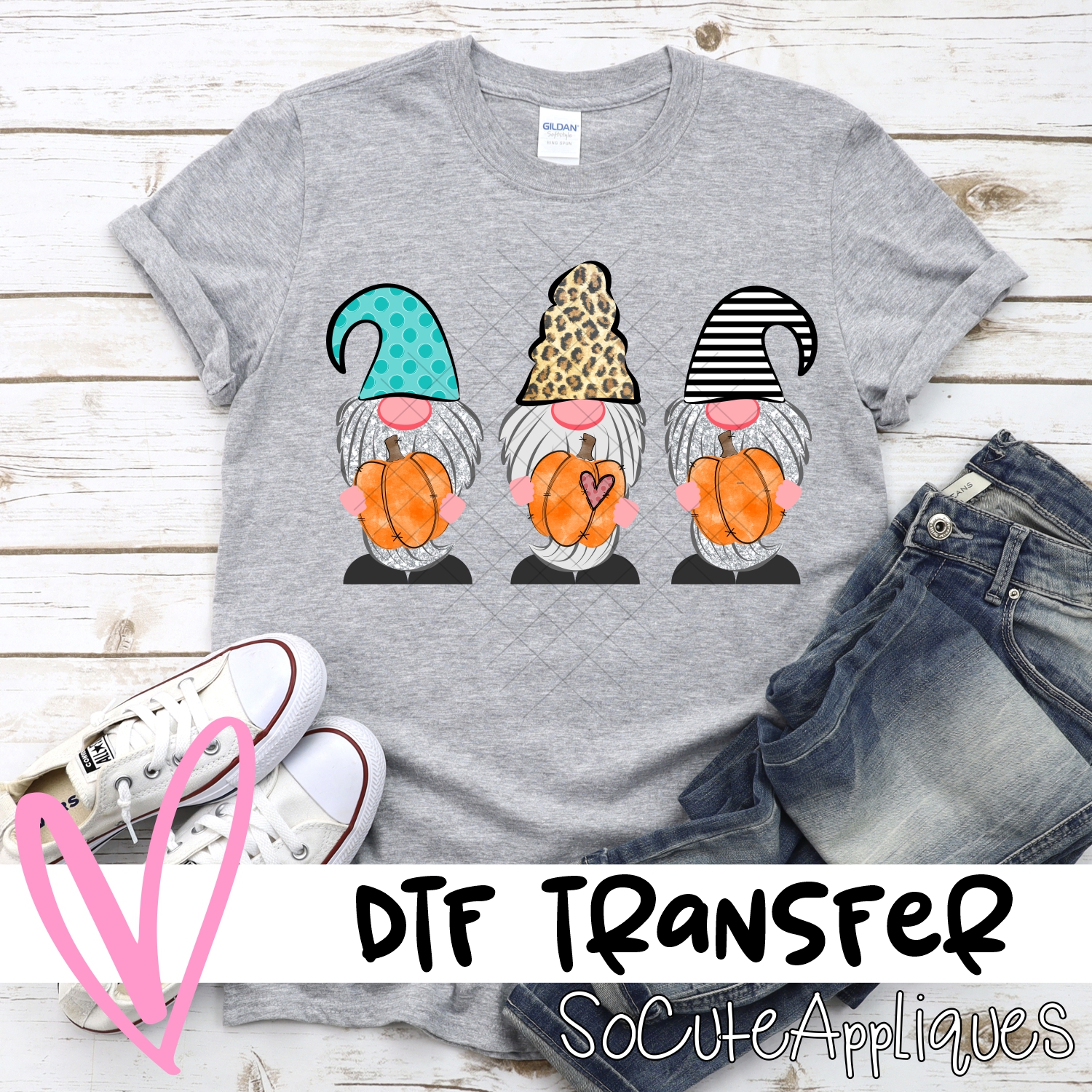 Gnome trio pumpkins *DTF* Transfer