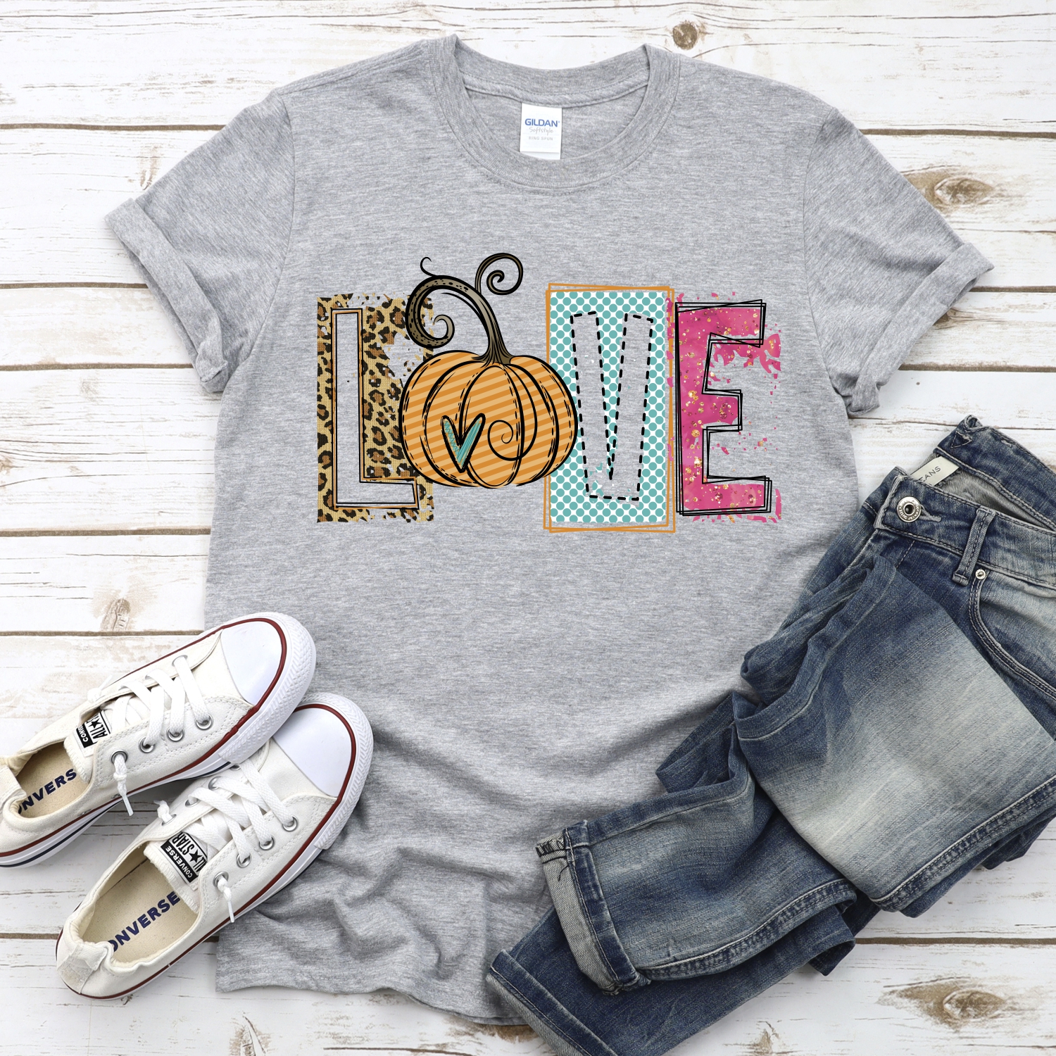 Love pumpkin mixed letters *DTF* Transfer - Image 2