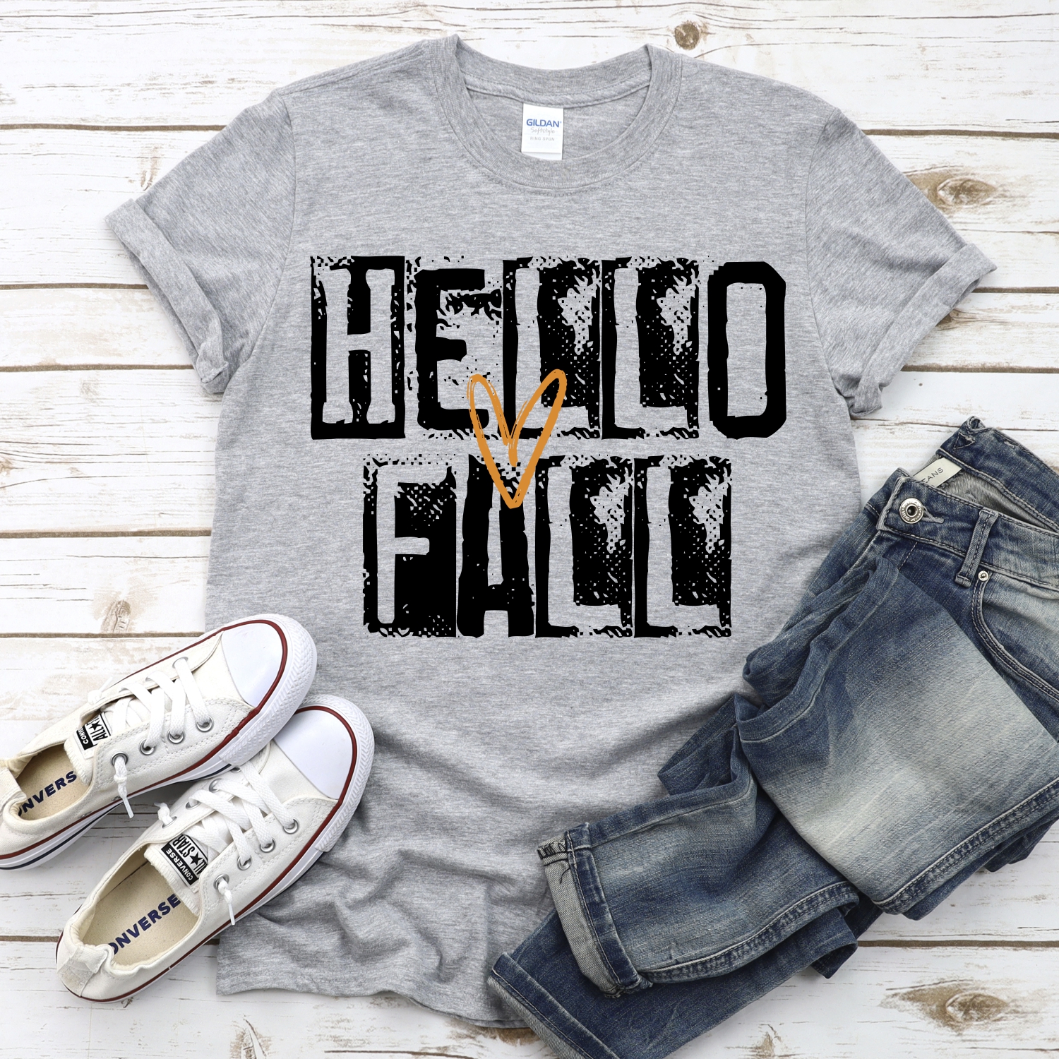 Hello fall black *DTF* Transfer - Image 2
