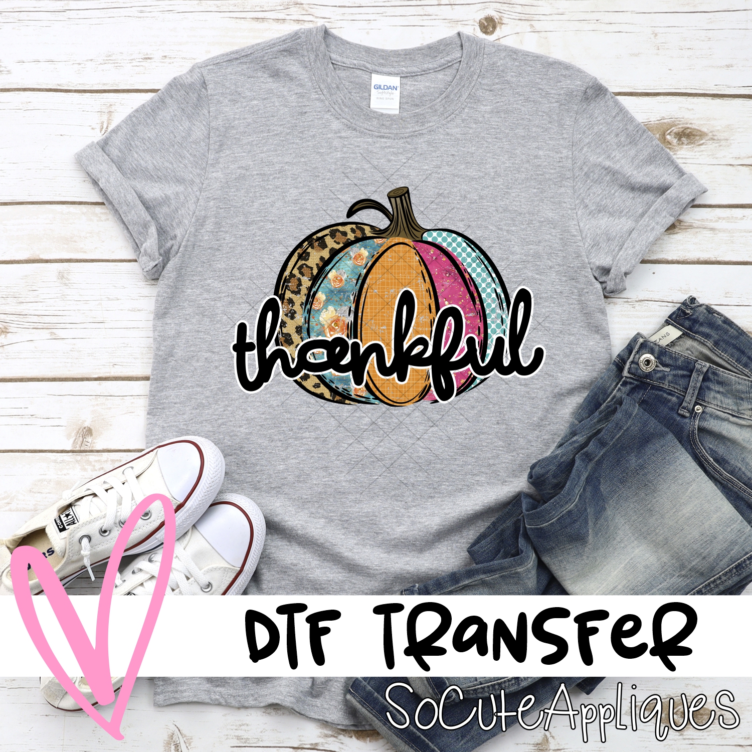 Thankful mixed pumpkin *DTF* Transfer