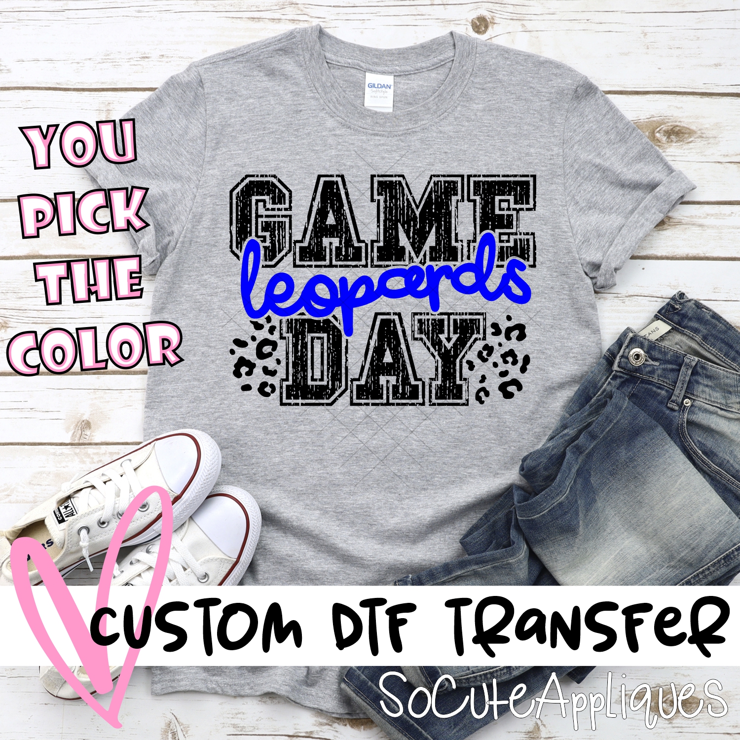 CUSTOM Leopards Game Day with leopard spots *DTF* Transfer