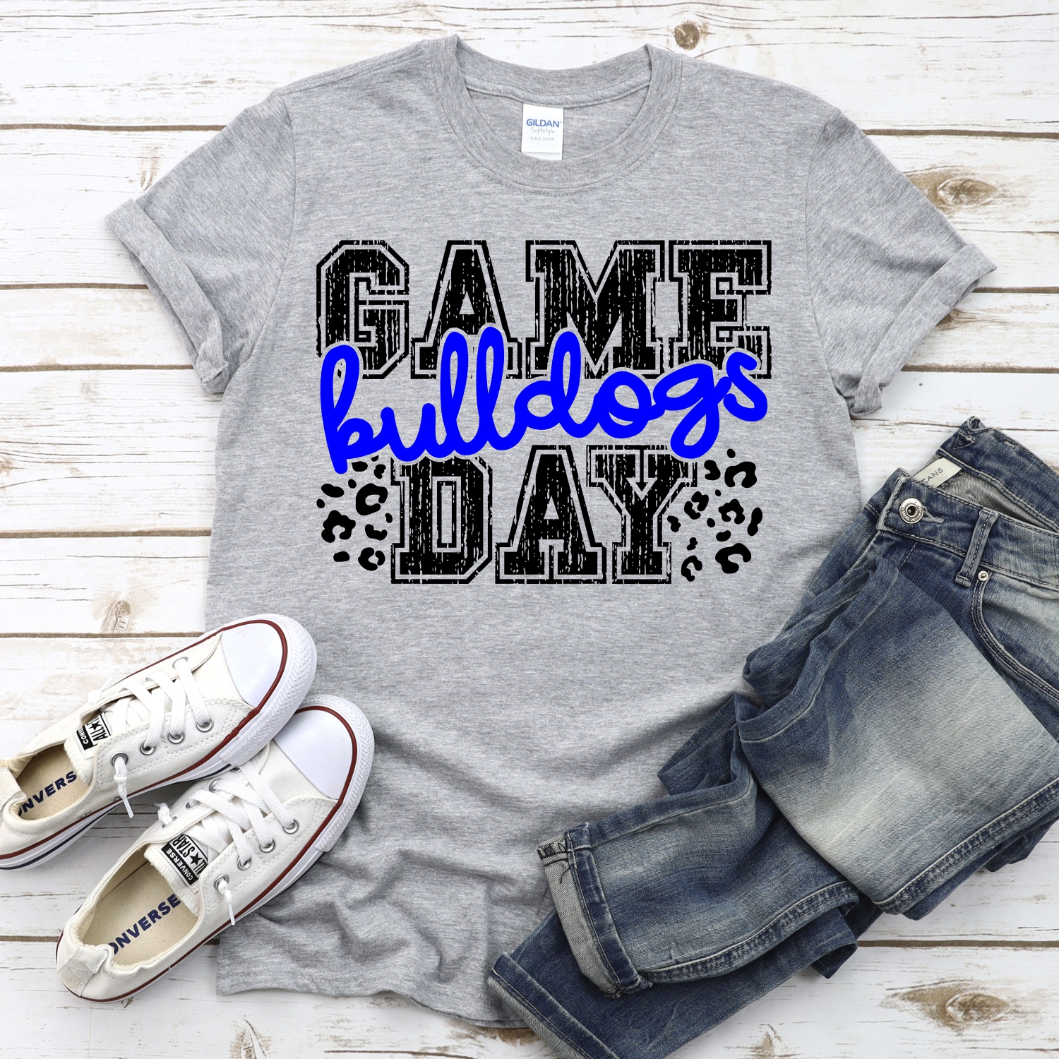 CUSTOM Bulldogs Game Day with leopard spots *DTF* Transfer - Image 2