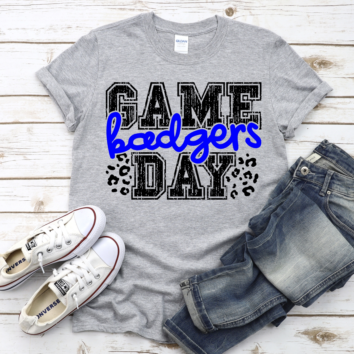 CUSTOM Badgers Game Day with leopard spots *DTF* Transfer - Image 2