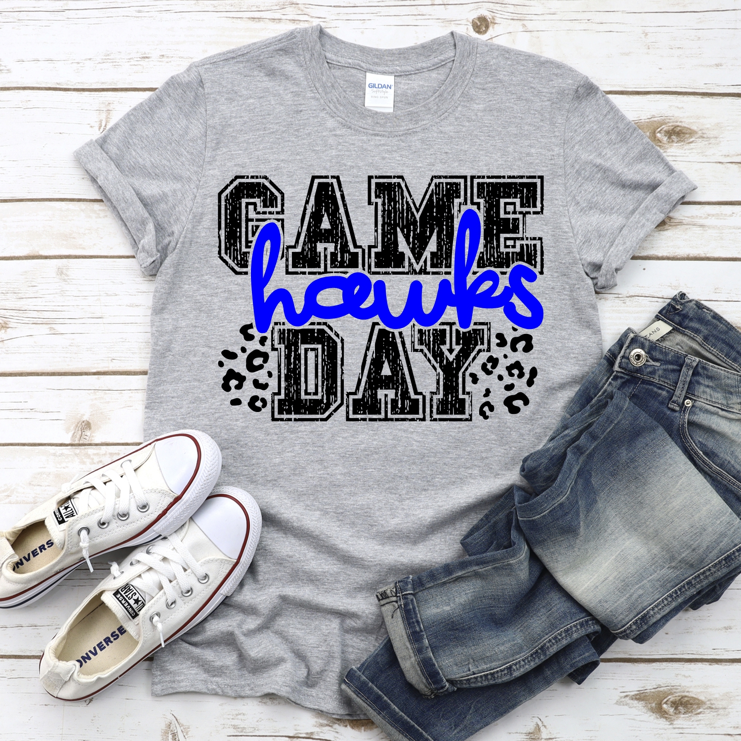 CUSTOM Hawks Game Day with leopard spots *DTF* Transfer - Image 2