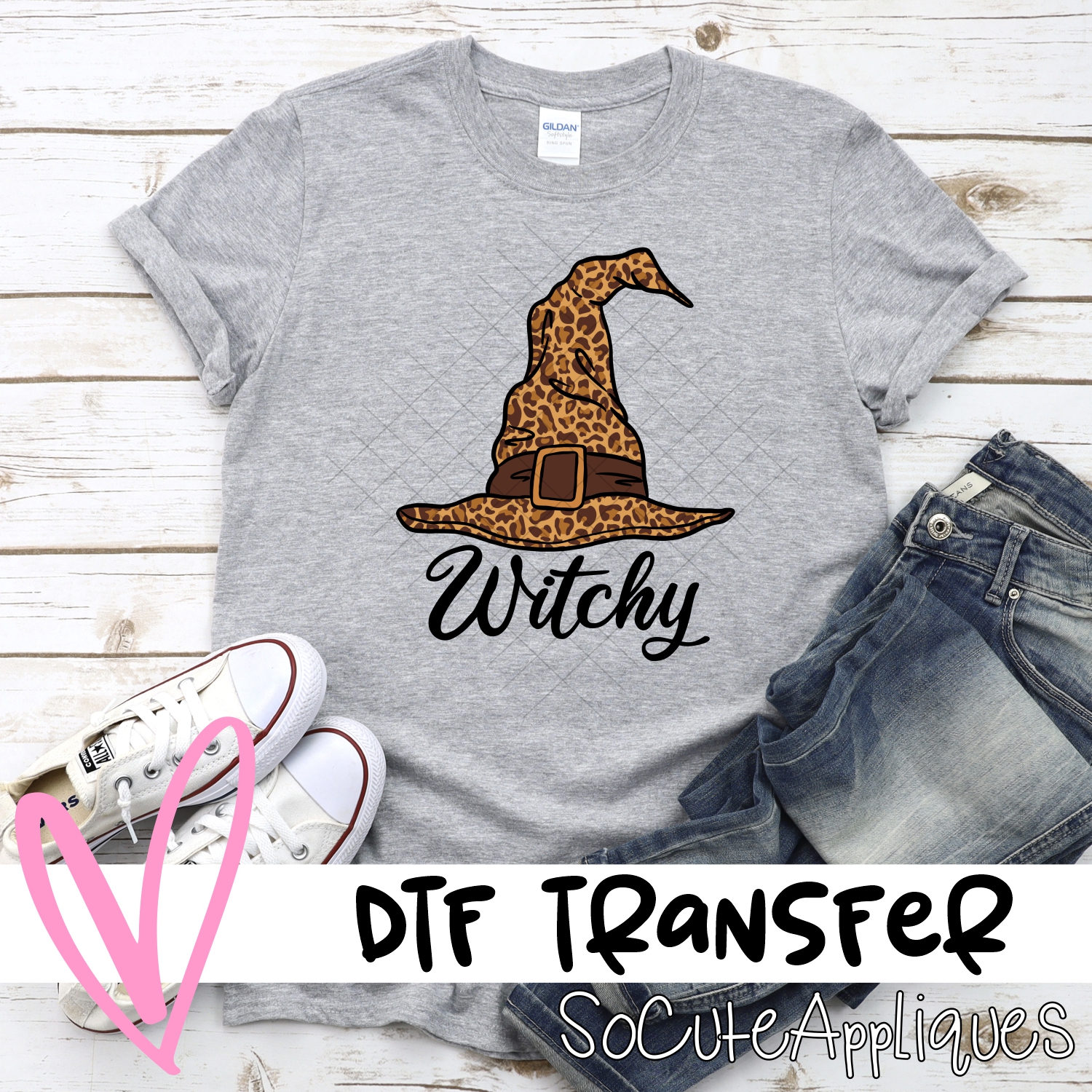 Witchy LEOPARD HAT  *DTF* Transfer