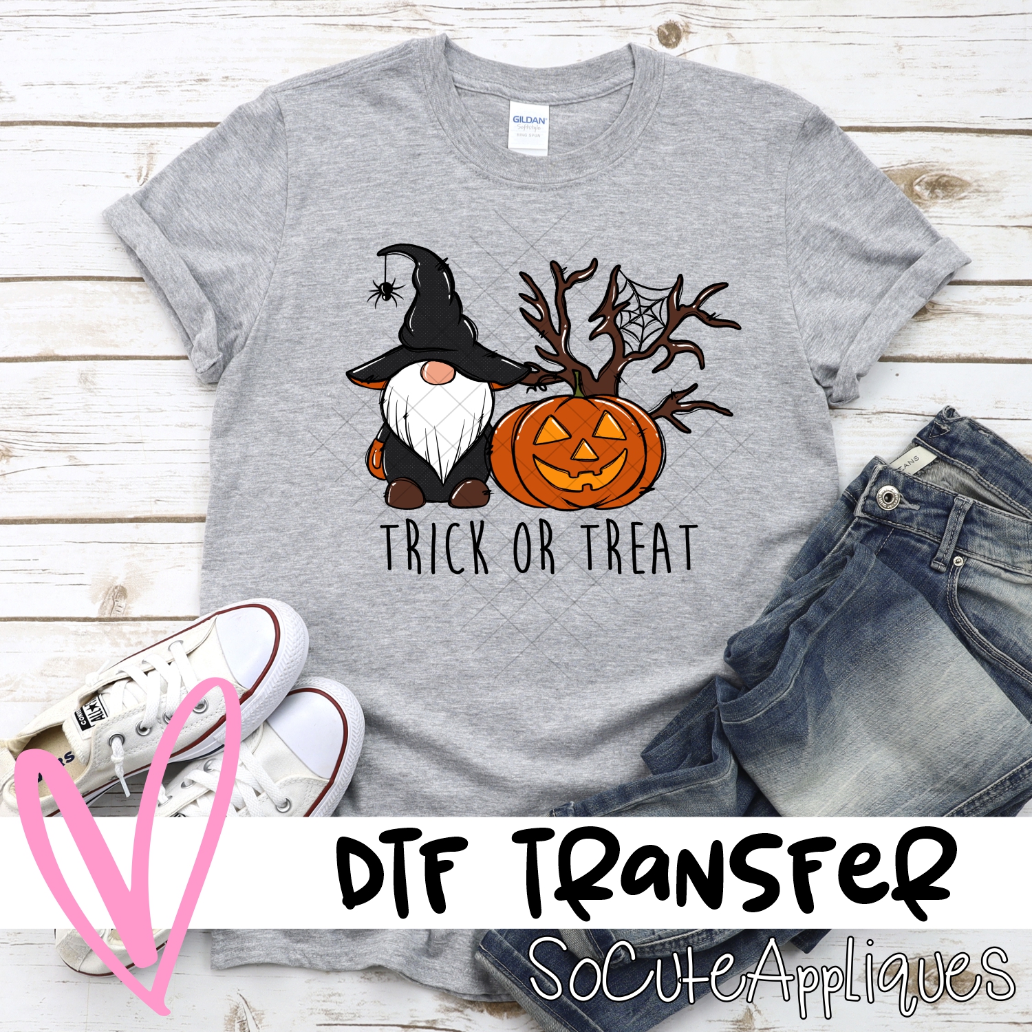Trick or treat gnome pumpkin *DTF* Transfer