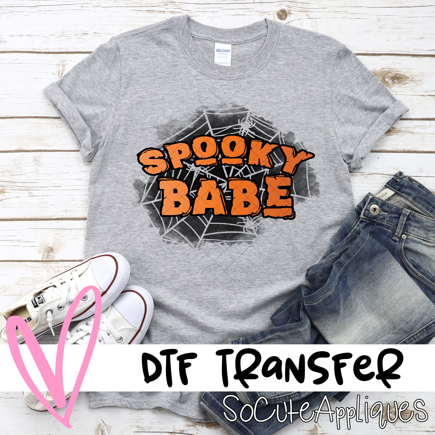 Spooky babe spider web *DTF* Transfer