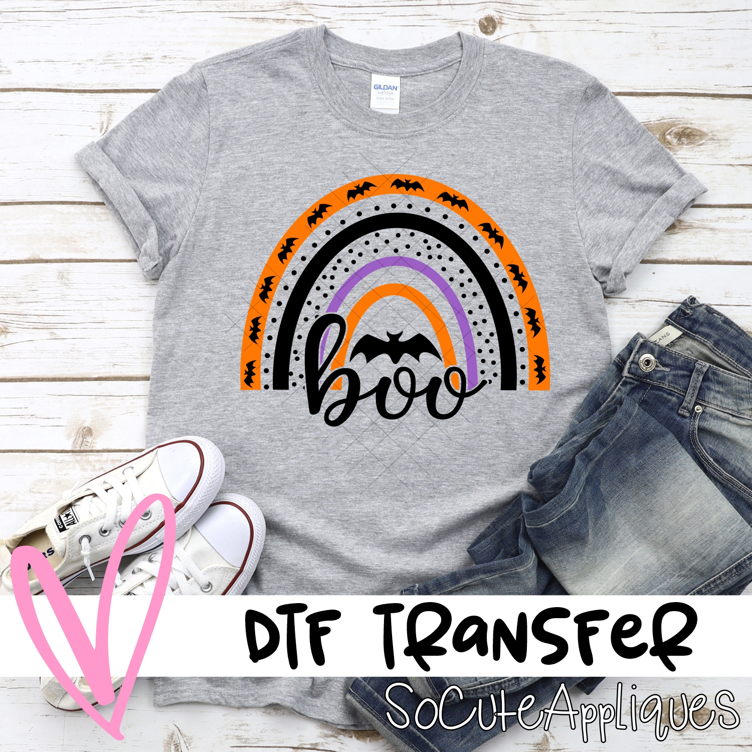 Boo rainbow *DTF* Transfer