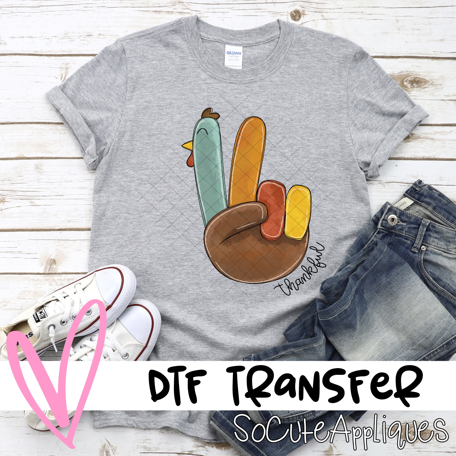 Thankful Peace turkey *DTF* Transfer