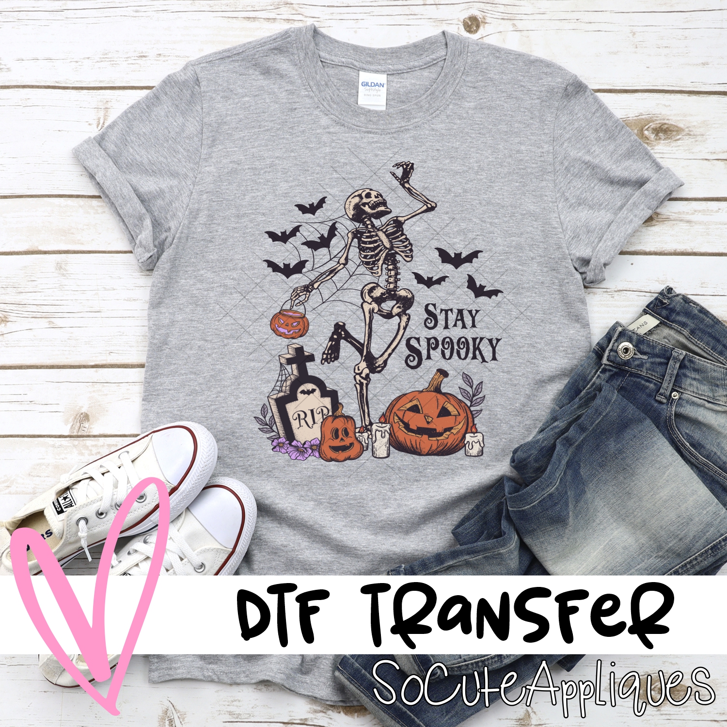 Stay spooky skeleton *DTF* Transfer